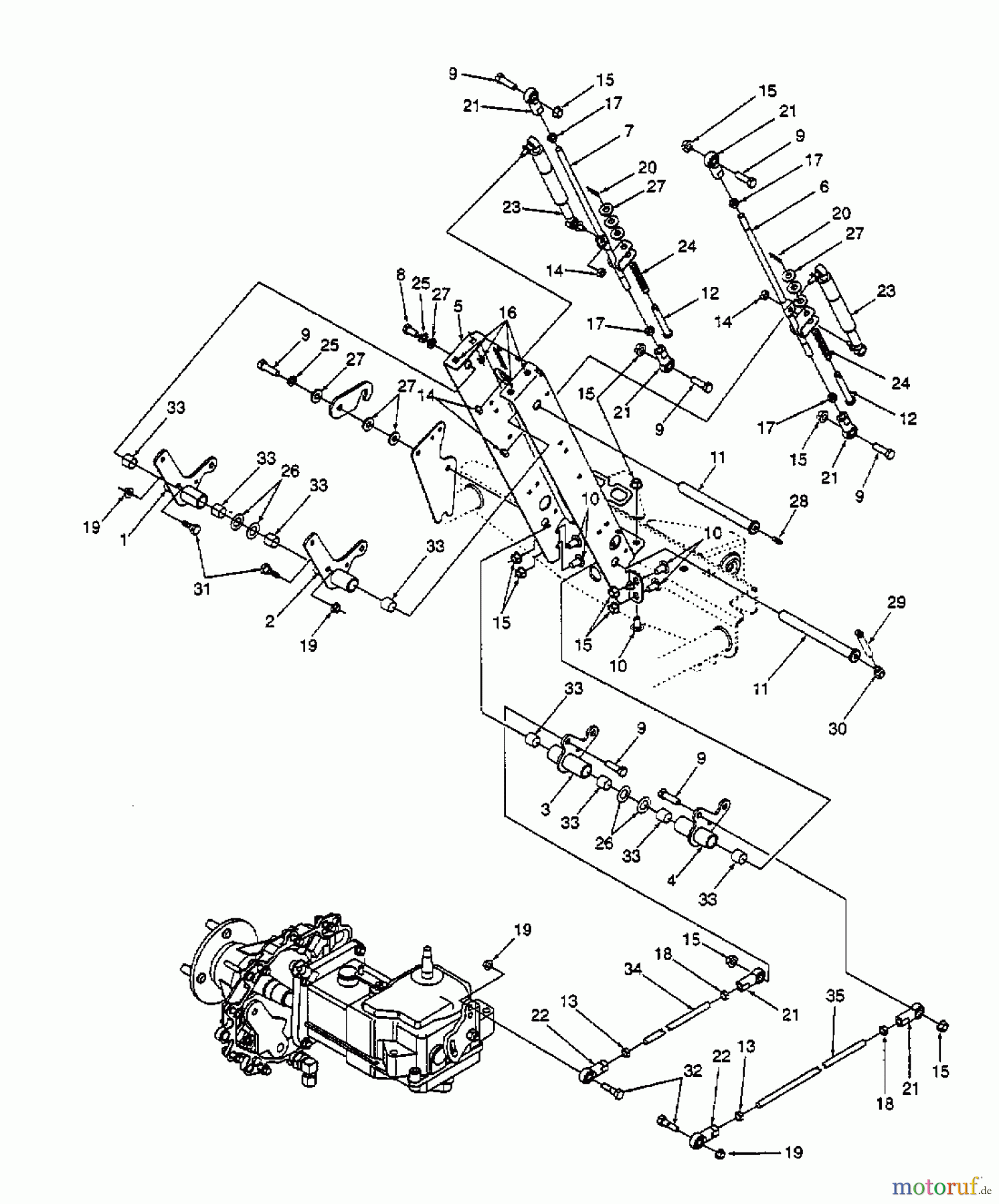 Cub Cadet Zero Turn Z 48 53BA1C6M603 (1998) Ansteuerung Hydrostat