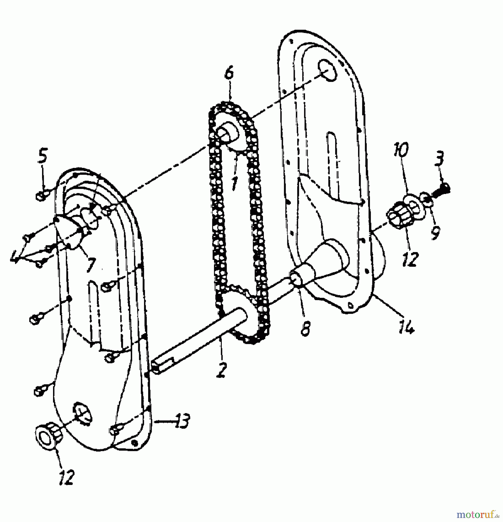 Gutbrod Rasentraktoren Sprint 3000 13AF76GN604 (1998) Kettenkasten