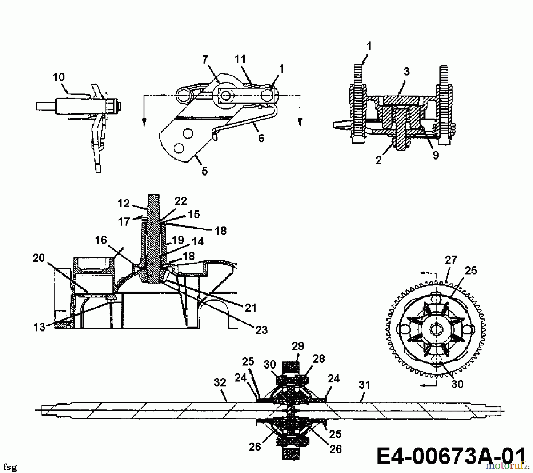 MTD Gartentraktoren G 185 14AJ845H678  (1998) Getriebe