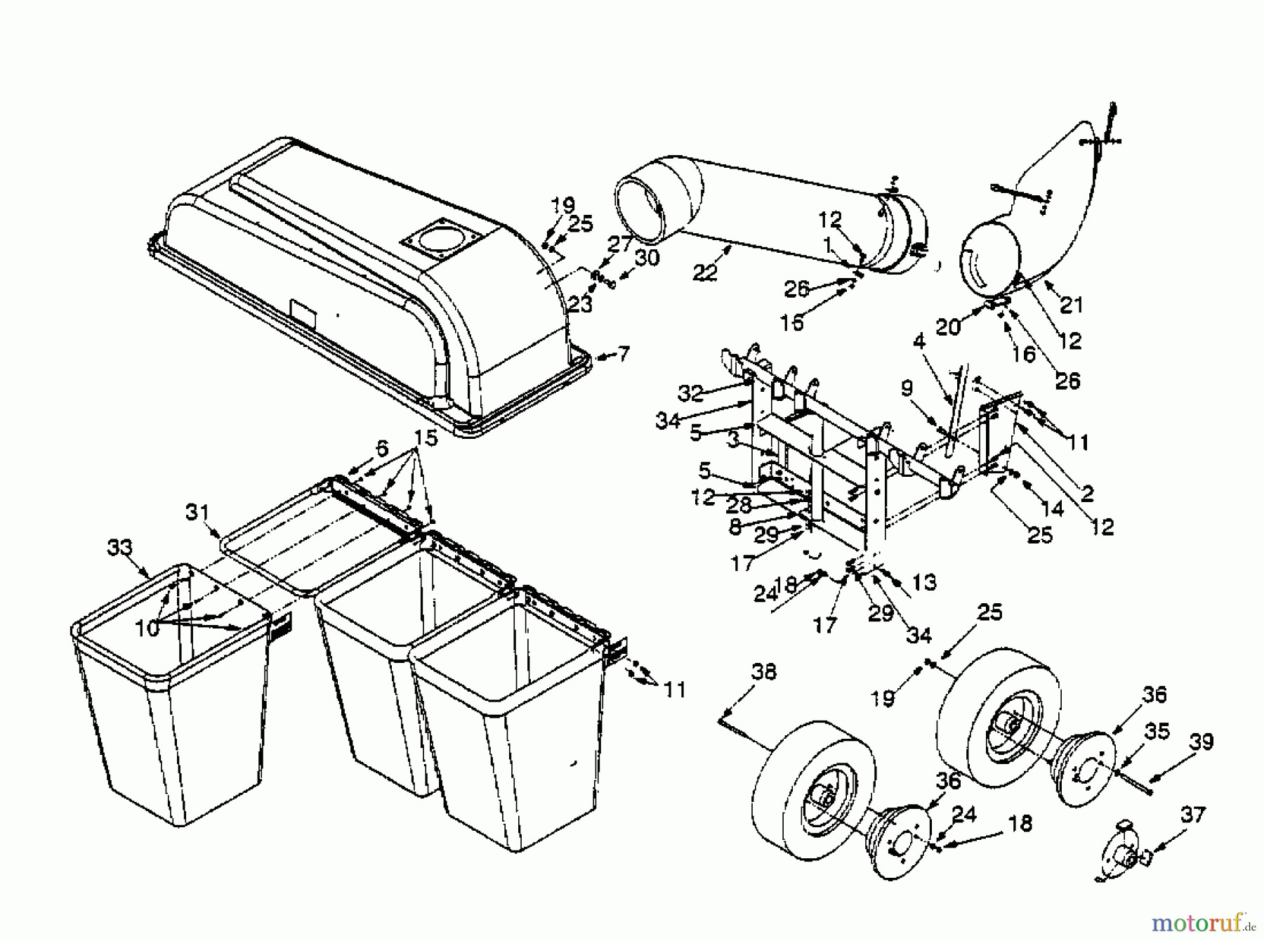 MTD Zubehör Zubehör Garten- und Rasentraktoren Grasfangvorrichtung für 800 Serie Kastenrahmen mit Mähwerk H (46