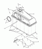 MTD Zubehör Grasfangvorrichtung für 800 Serie Kastenrahmen mit Mähwerk H (46"/117cm) 190-083-678 (2000) Ersatzteile Grasfangsackdeckel