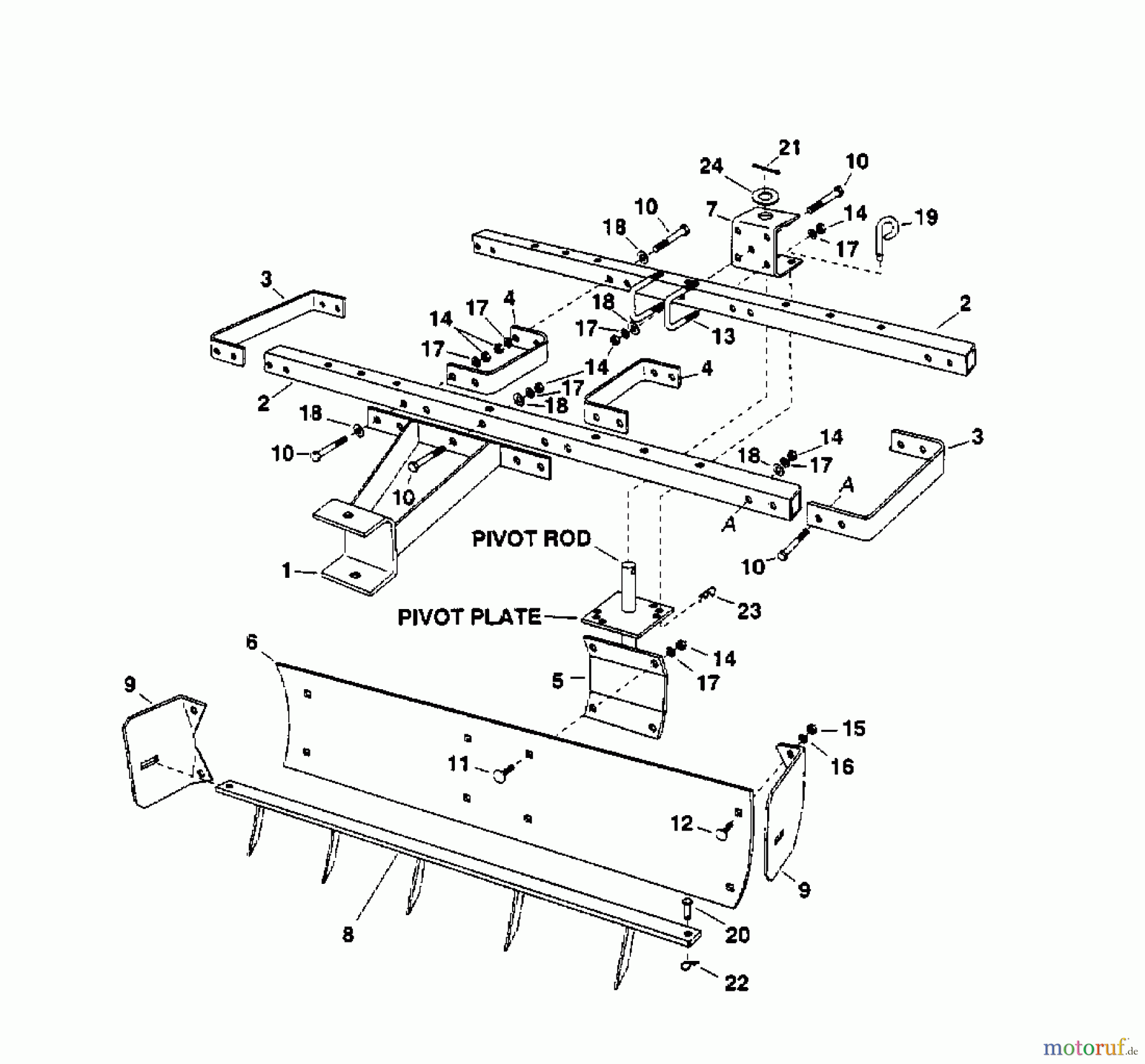 MTD Zubehör Zubehör Garten- und Rasentraktoren Schaber 45-0265 (190-804-000) 190-804-000 (2000) Grundgerät
