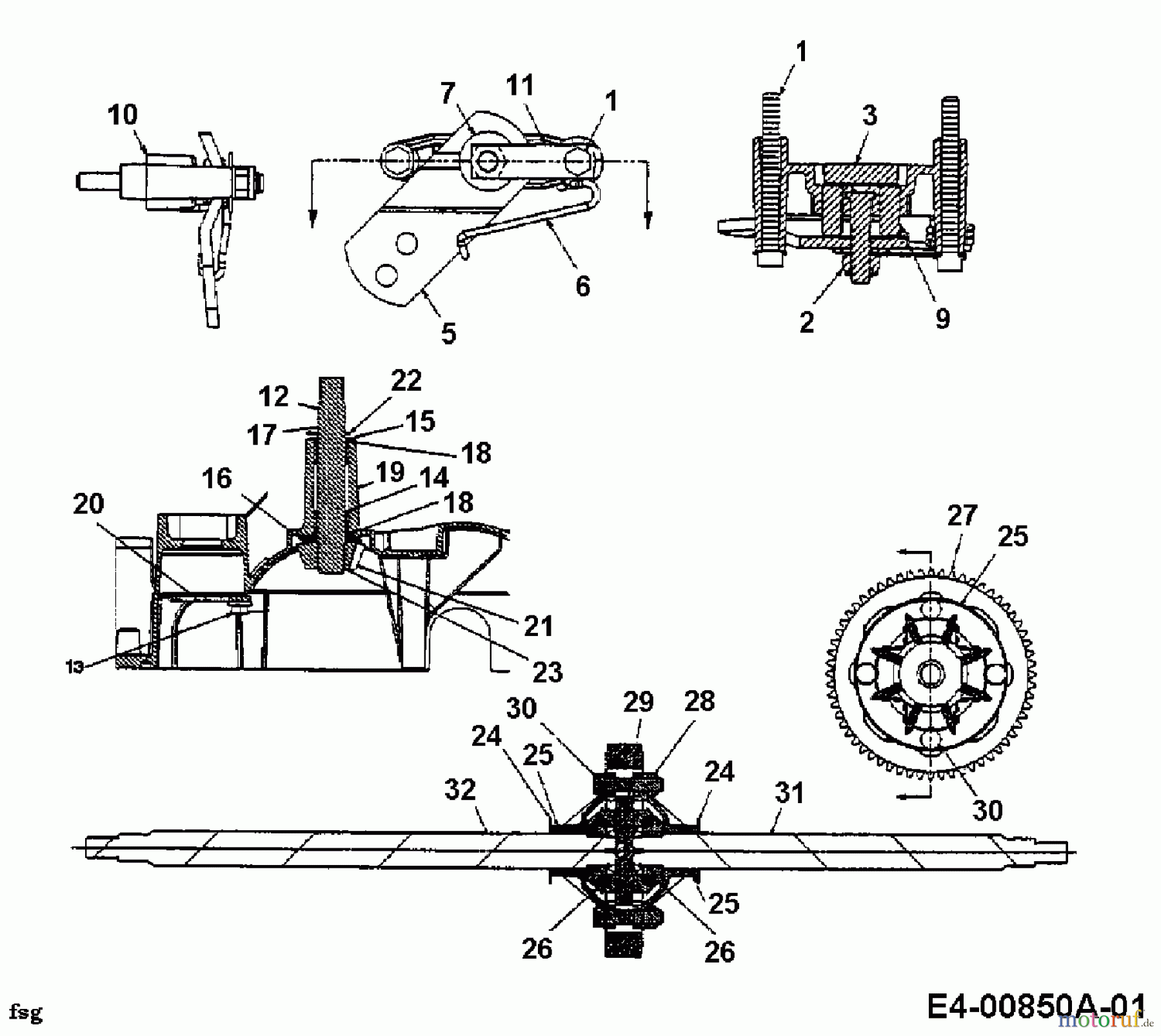 MTD Gartentraktoren G 185 14AI848H678 (2000) Getriebe