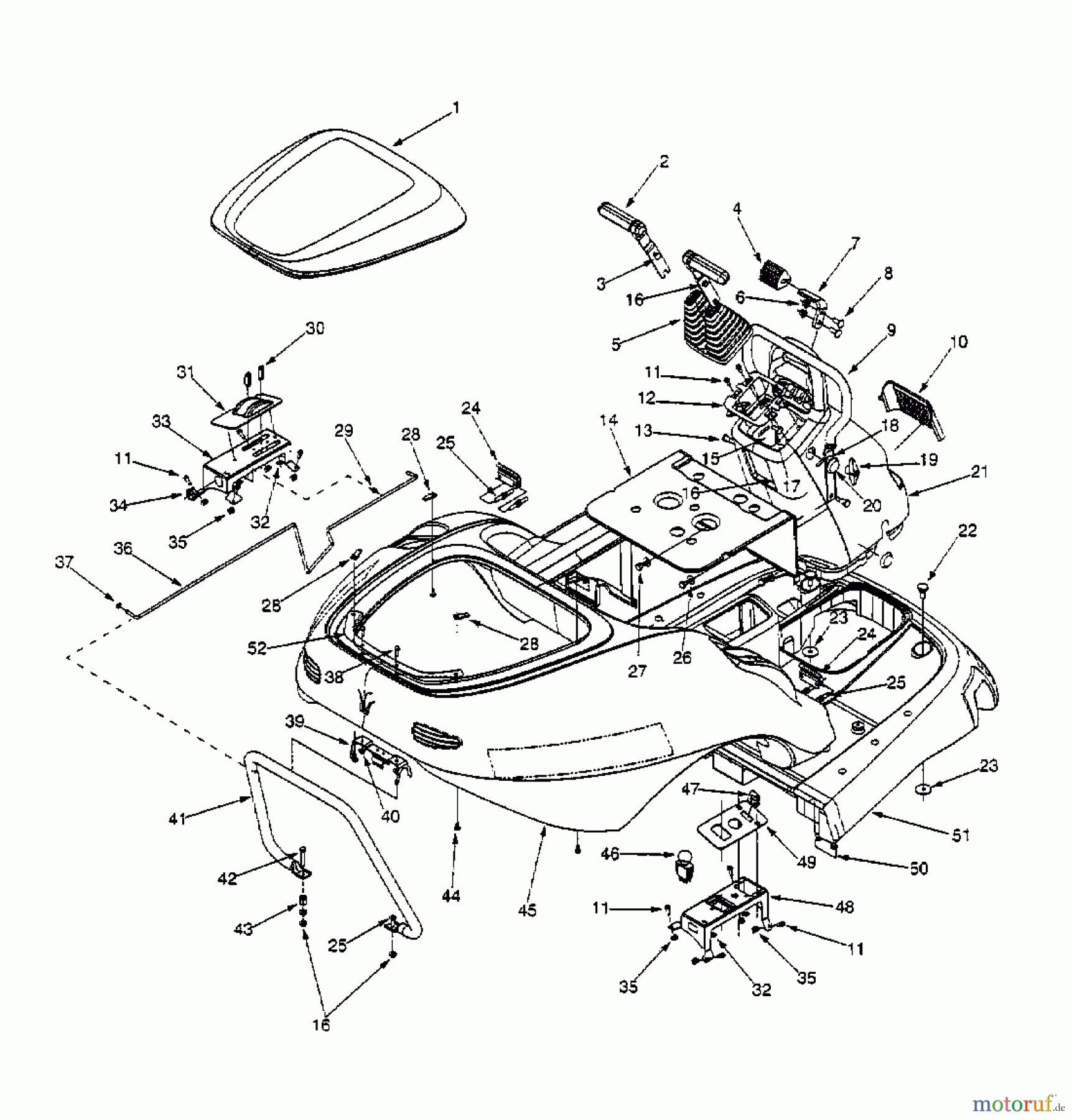  Cub Cadet Zero Turn Z 44 53AA1A5L603  (2000) Sitzwanne