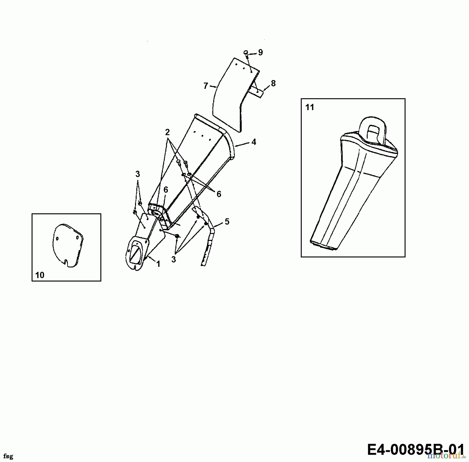 MTD Häcksler 315 A 247-315A678  (1998) Trichter