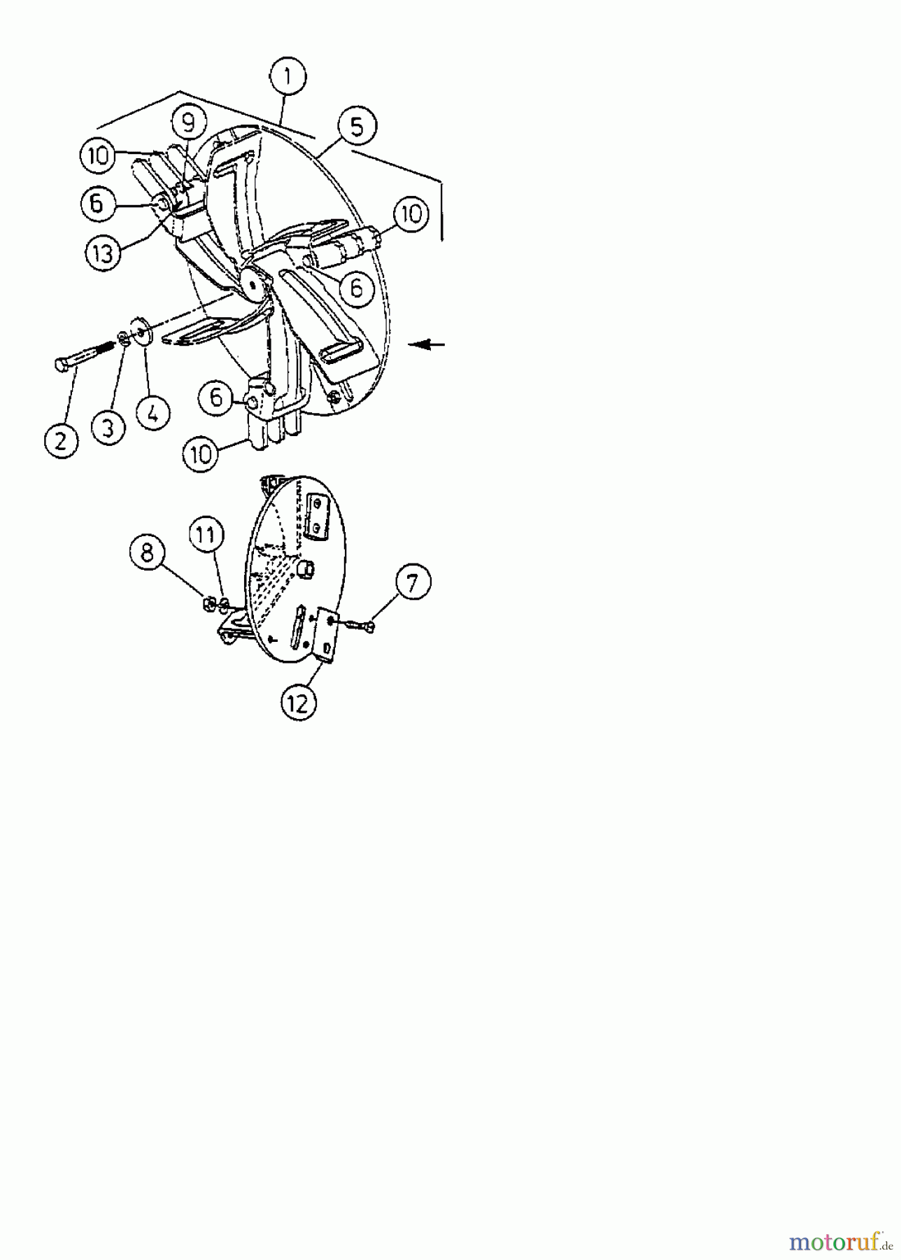 MTD Häcksler 315 24A-315C678  (2001) Messerträger mit Messern
