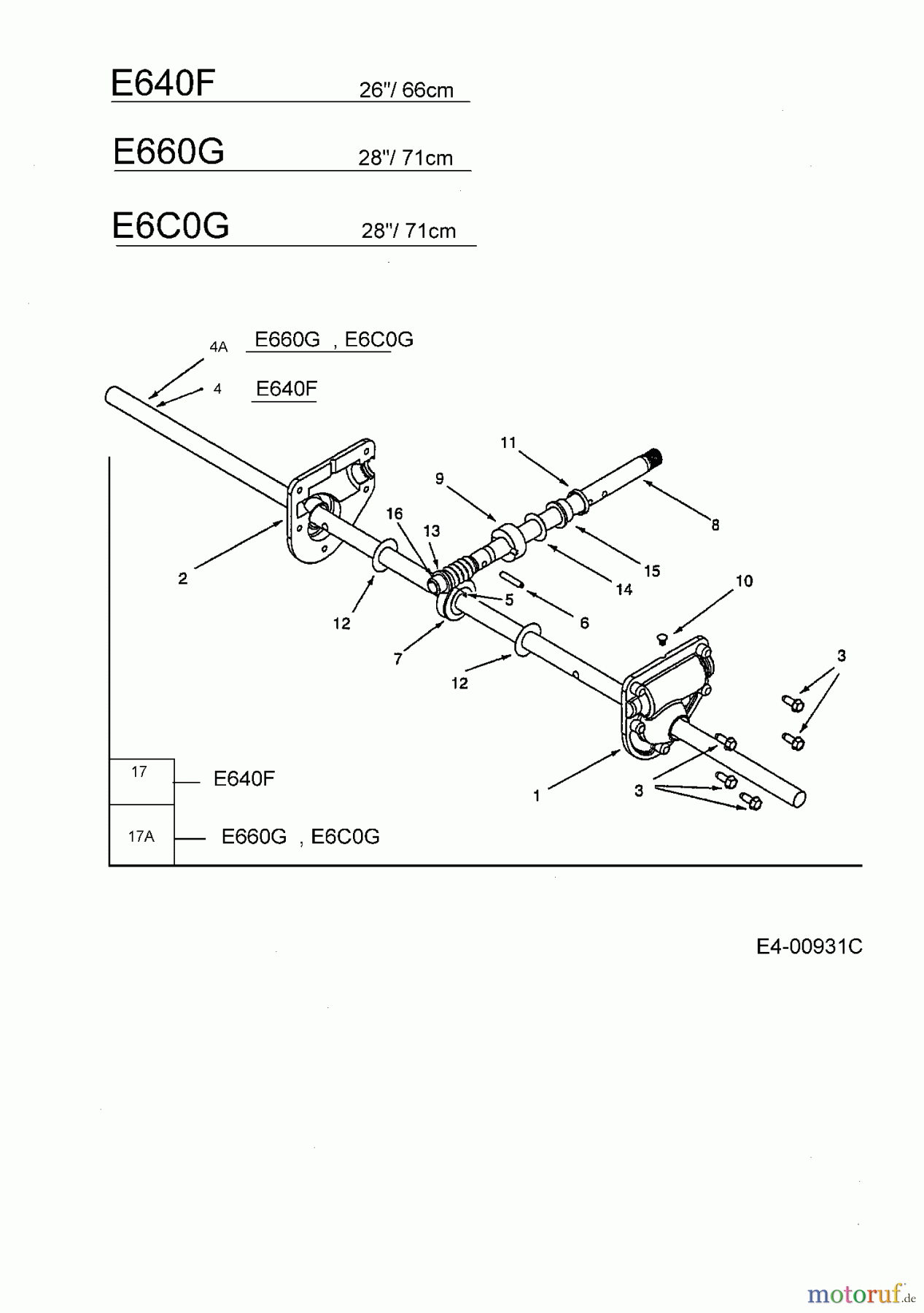 MTD Schneefräsen E 6 C 0 G 31AT6C0G678 (2004) Schneckengetriebe