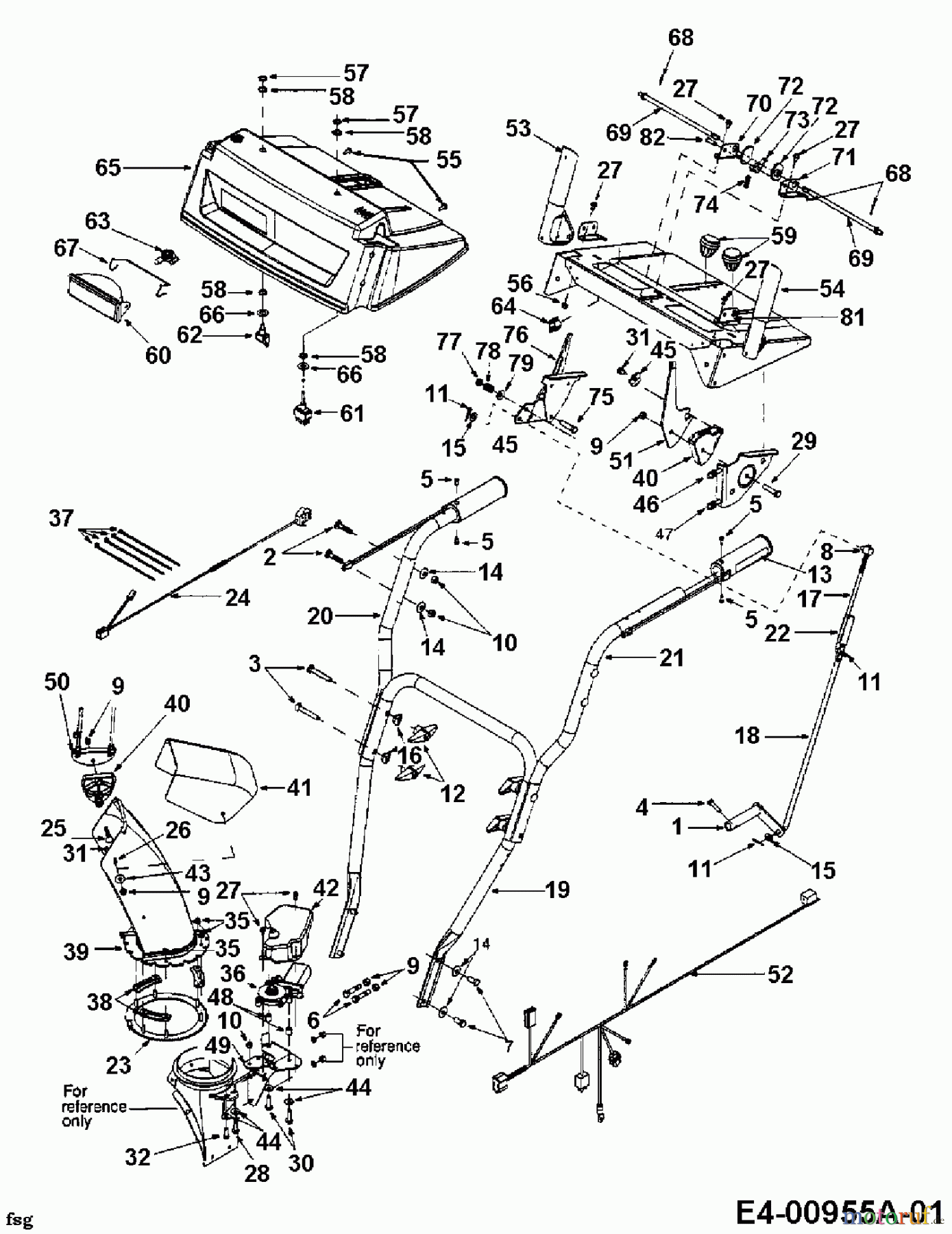 Yard-Man Schneefräsen E 7 E 3 G 31AE7E3G643  (2001) Armaturenbrett