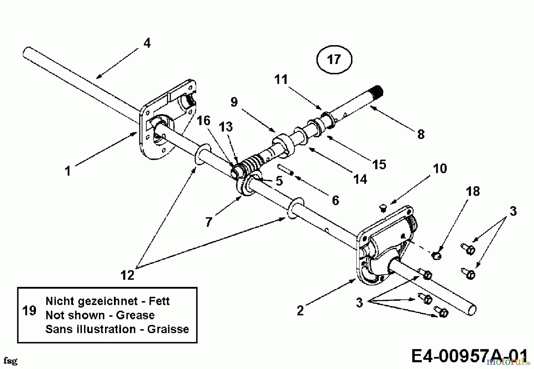  Yard-Man Schneefräsen E 7 E 3 F 31AE7E3F643  (2001) Schneckengetriebe