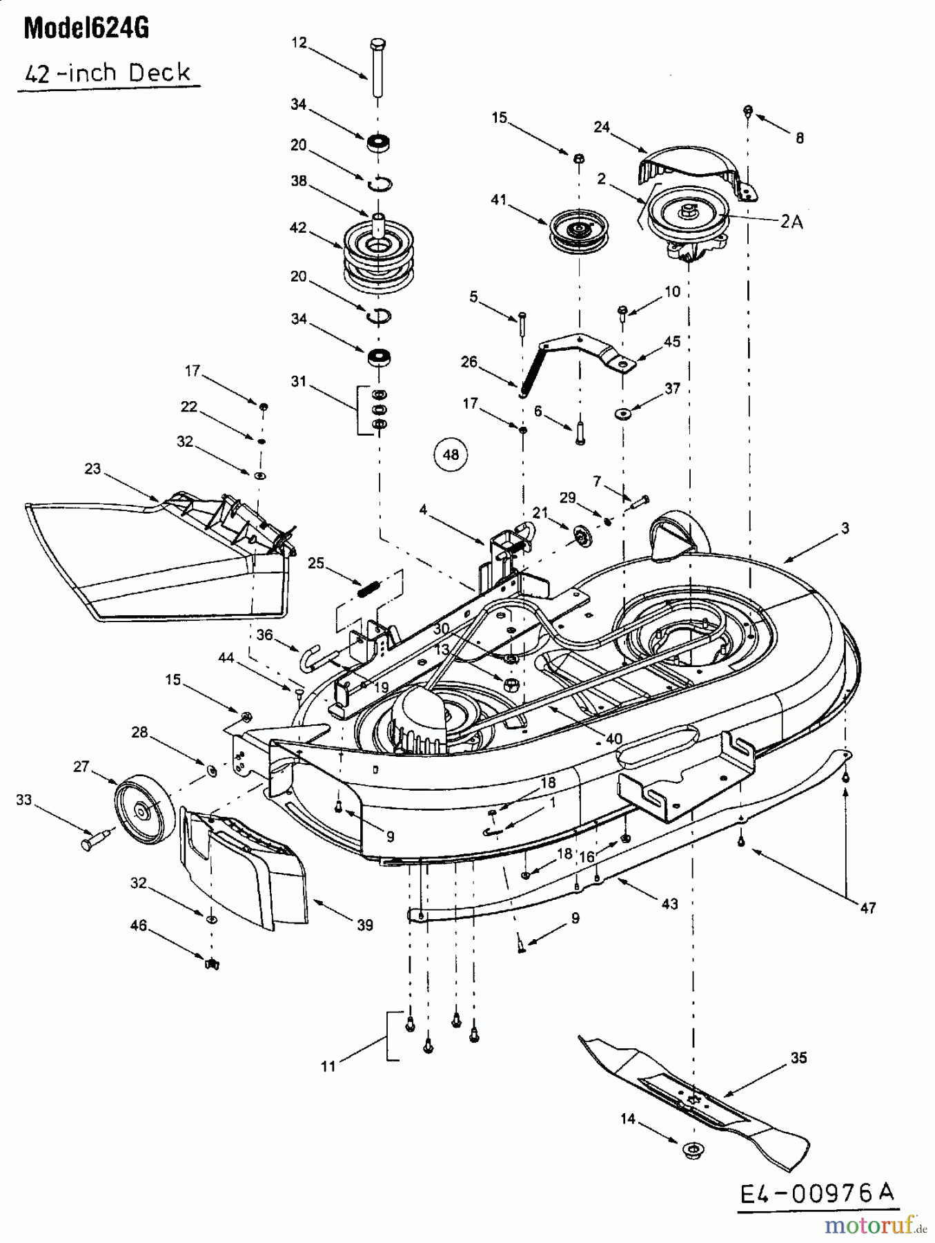  Yard-Man Rasentraktoren ZG 6170 13AD624G643  (2002) Mähwerk G (42