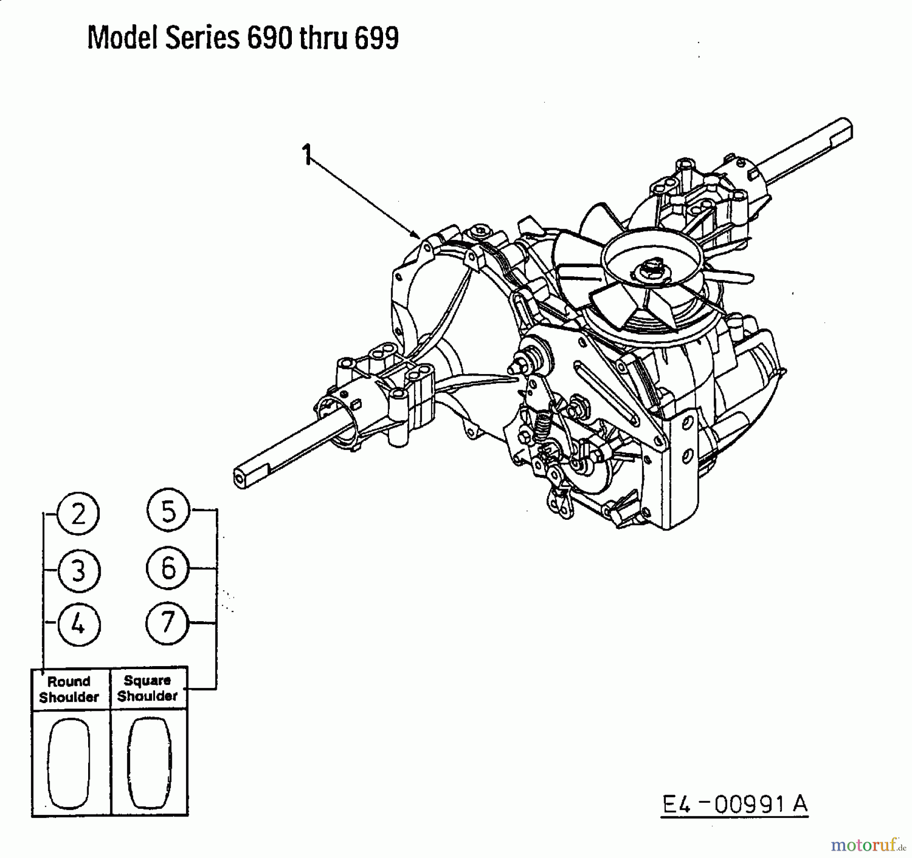 MTD Rasentraktoren H 140/96 13AA695F600 (2003) Hydrostat, Räder hinten