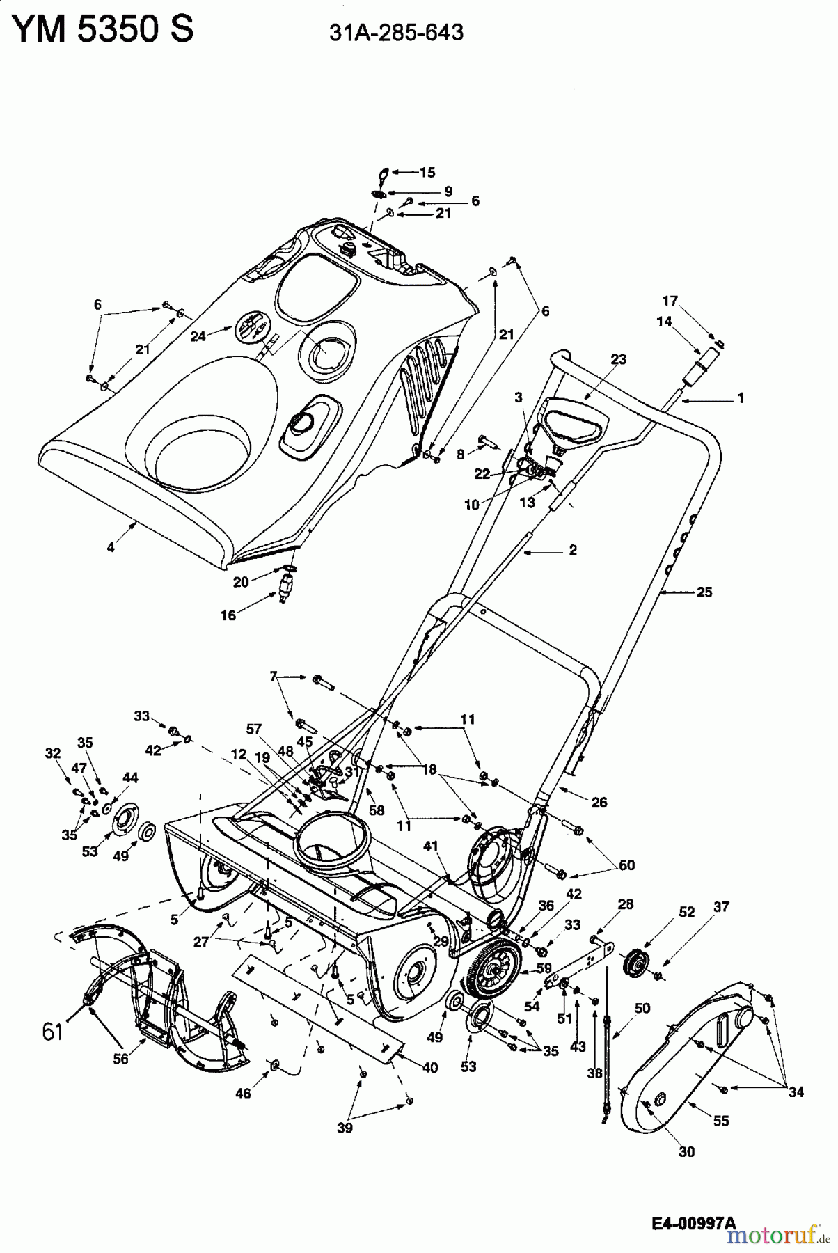 Yard-Man Schneefräsen YM 5350 S 31A-285-643  (2003) Grundgerät