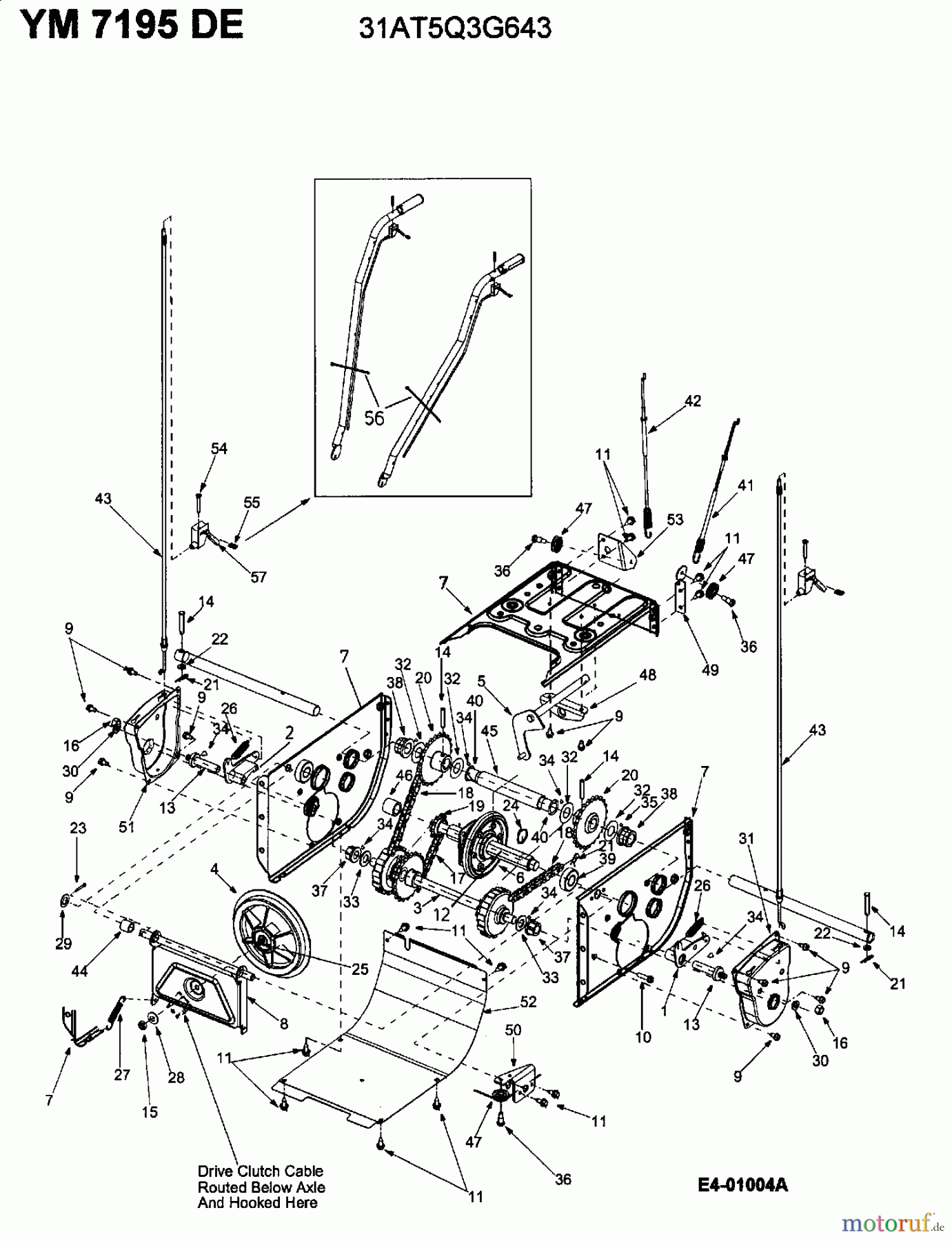  Yard-Man Schneefräsen YM 7195 DE 31AT5Q3G643  (2002) Fahrantrieb