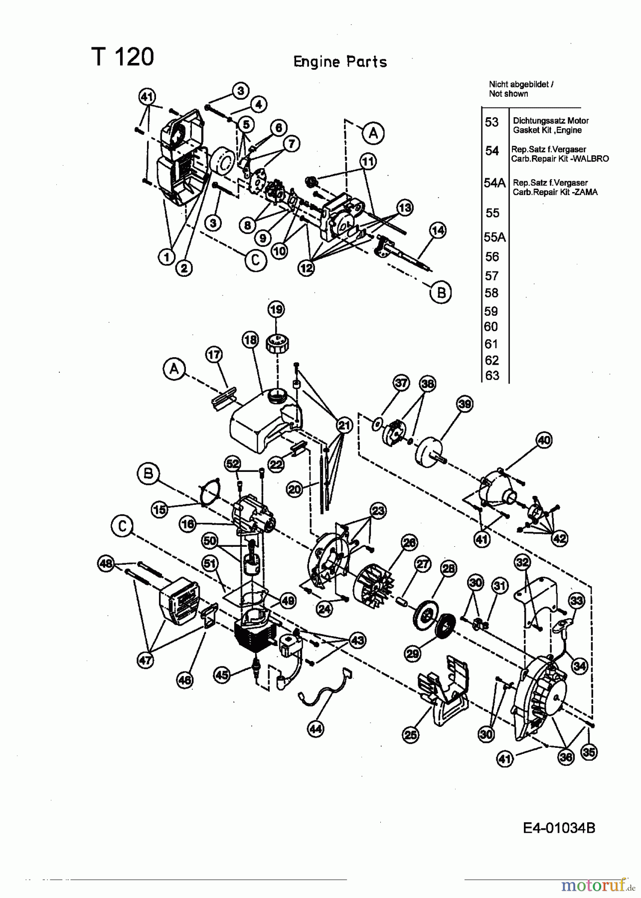 MTD Motorhacken T 120 21AK410G678  (2003) Motor