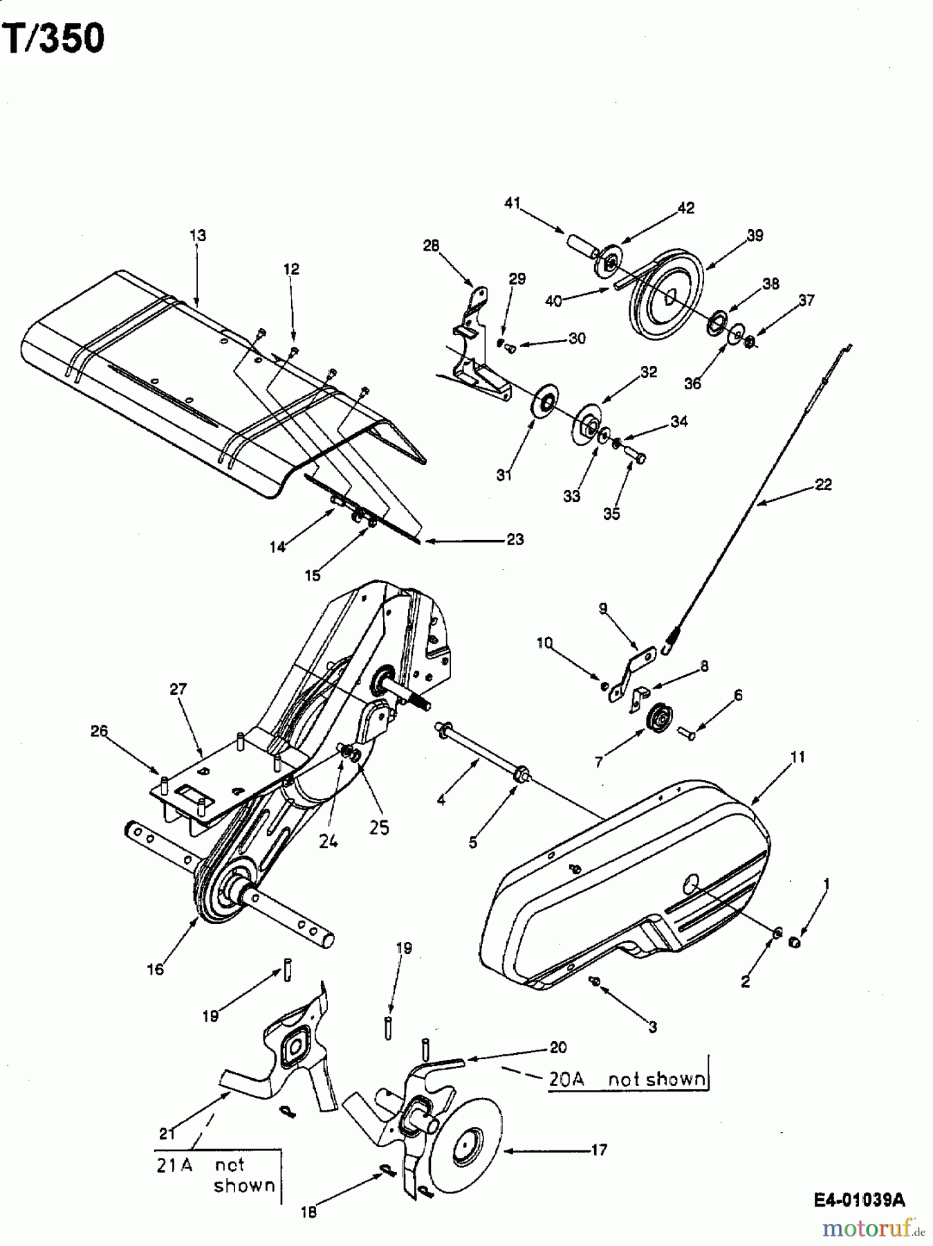 MTD Motorhacken T/350 21A-350B678 (2003) Hackantrieb