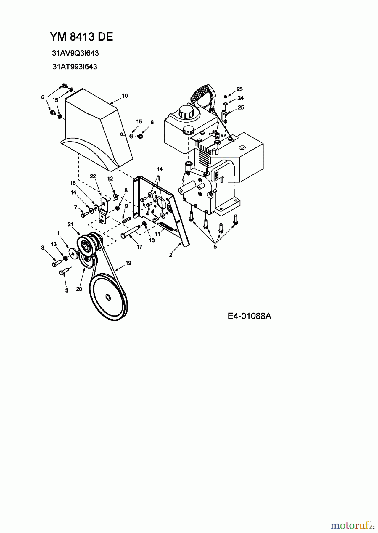  Yard-Man Schneefräsen YM 8413 DE 31AV9Q3I643  (2005) Fahrantrieb