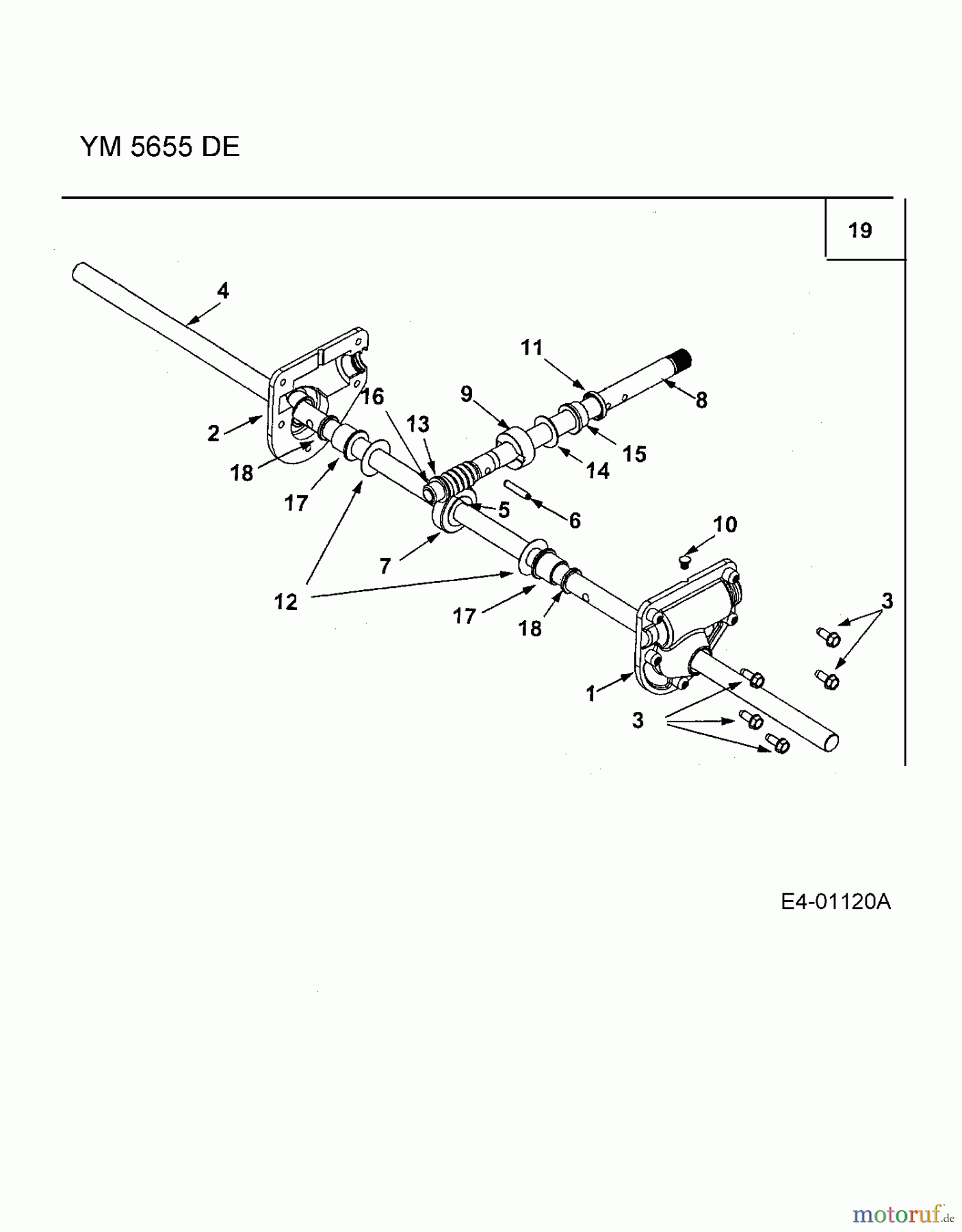 Yard-Man Schneefräsen YM 5655 DE 31AT623D643 (2004) Schneckengetriebe