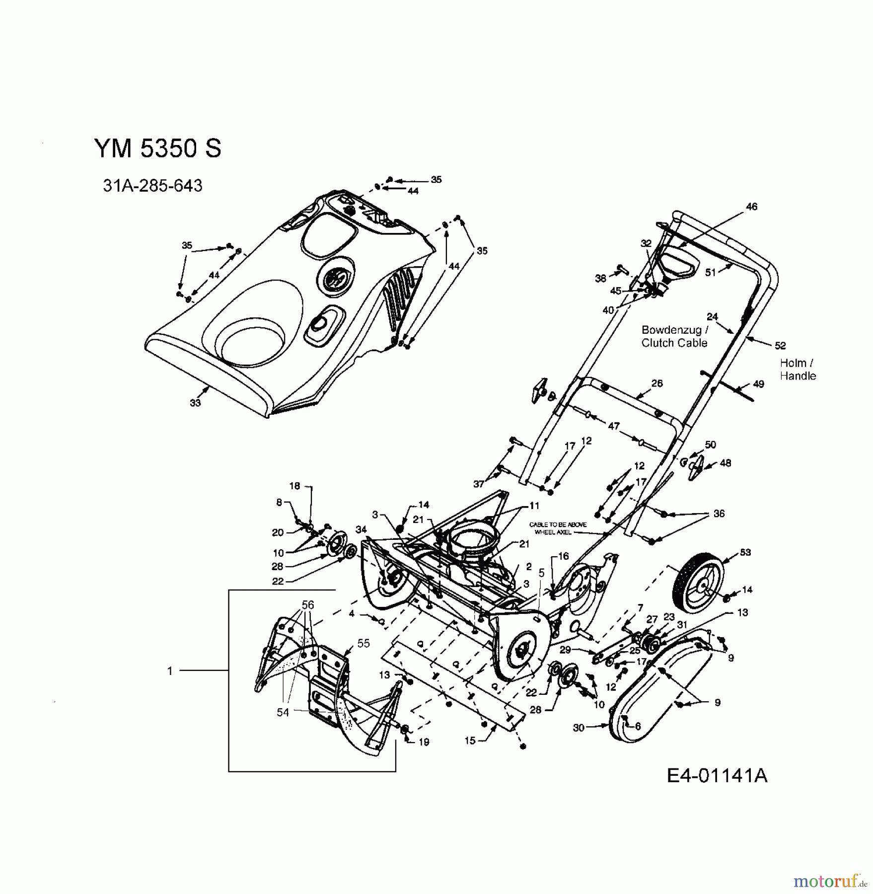  Yard-Man Schneefräsen YM 5350 S 31A-285-643  (2005) Grundgerät