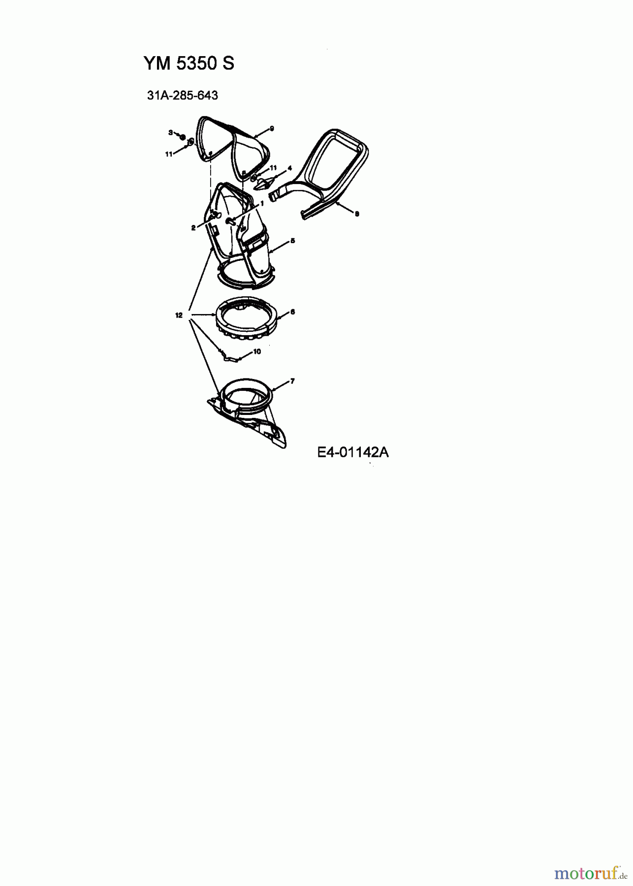  Yard-Man Schneefräsen YM 5350 S 31A-285-643  (2004) Auswurfschacht