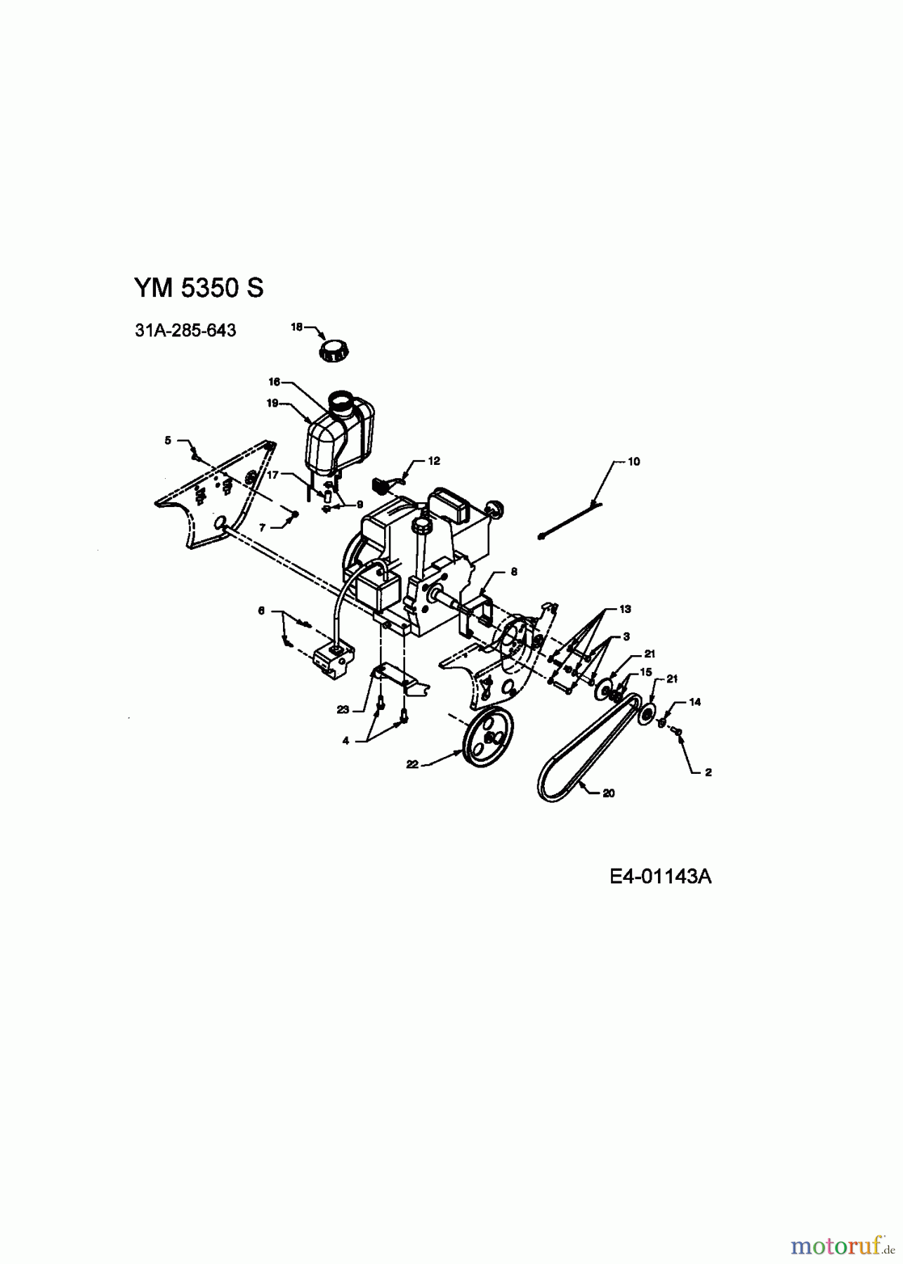 Yard-Man Schneefräsen YM 5350 S 31A-285-643  (2004) Fräsantrieb