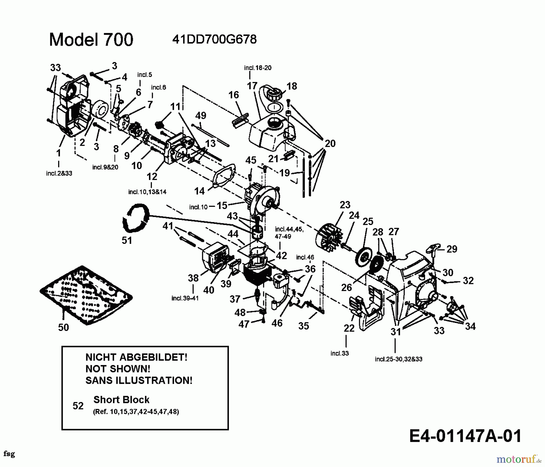 MTD Motorsensen 700 41DD700G678 (2004) Motor
