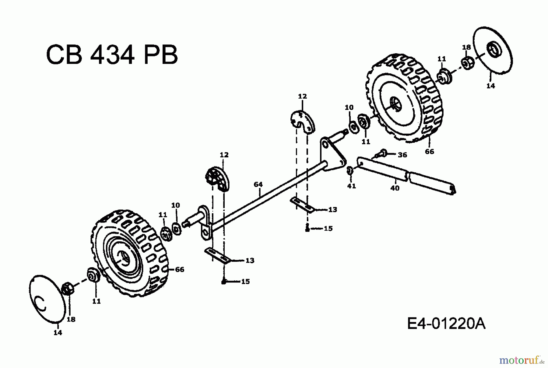  MTD Motormäher CB 434 PB 901B437P002  (1994) Grundgerät