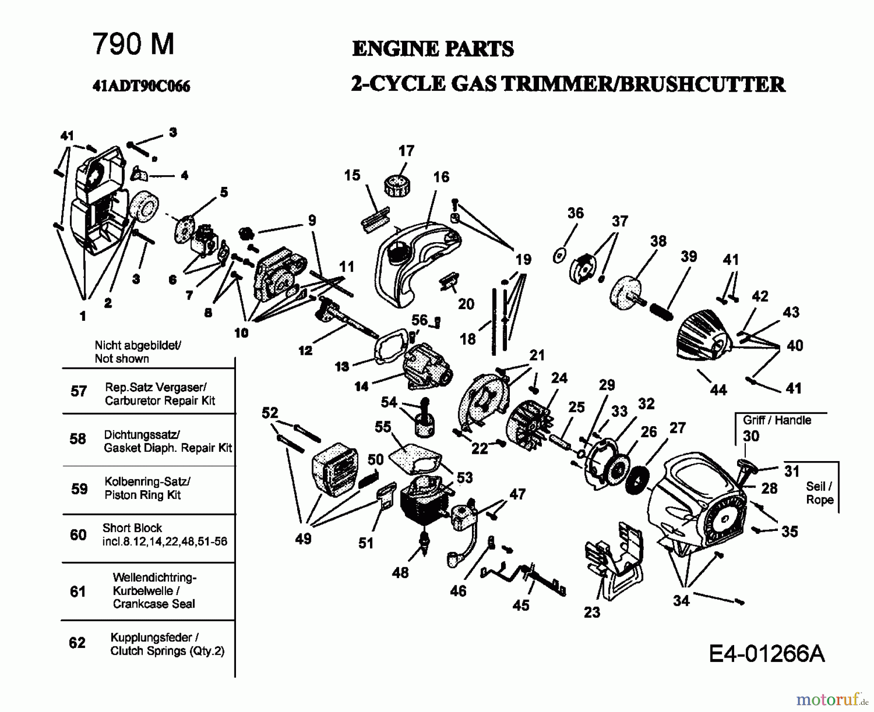 MTD Motorsensen 790 M 41ADT90C066 (2005) Motor