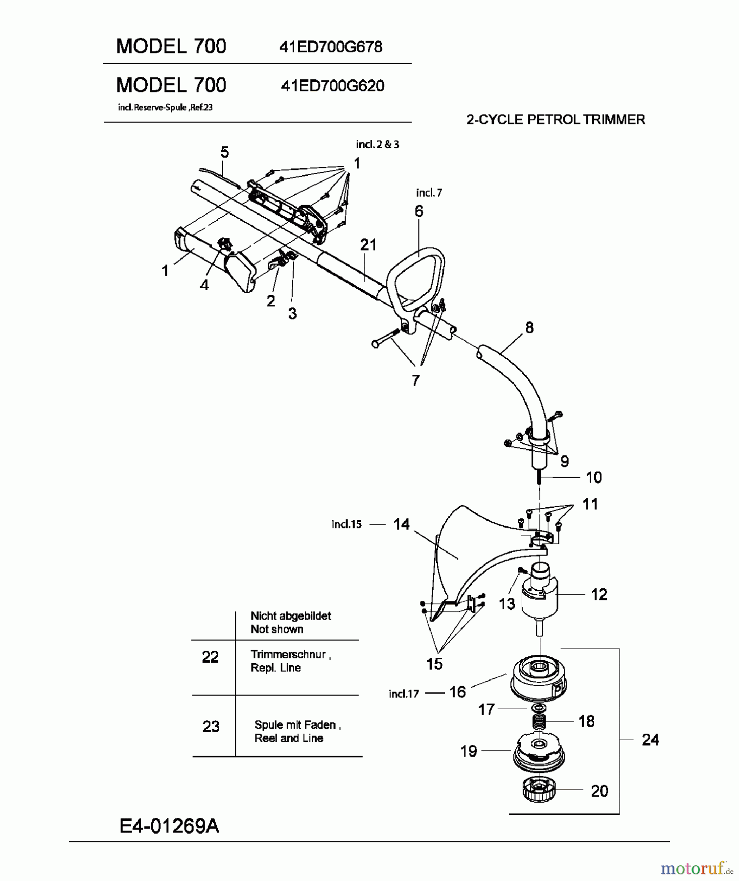  MTD Motorsensen 700 41ED700G678  (2005) Grundgerät