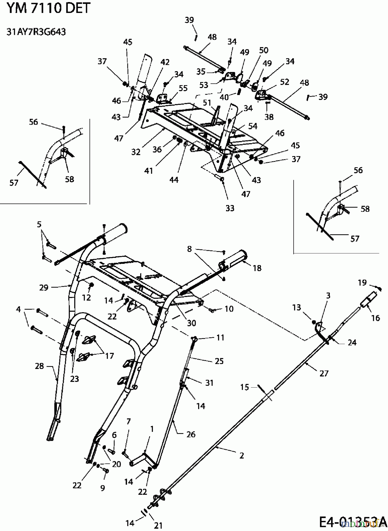  Yard-Man Schneefräsen YM 7110 DET 31AY7R3G643  (2006) Armaturenbrett
