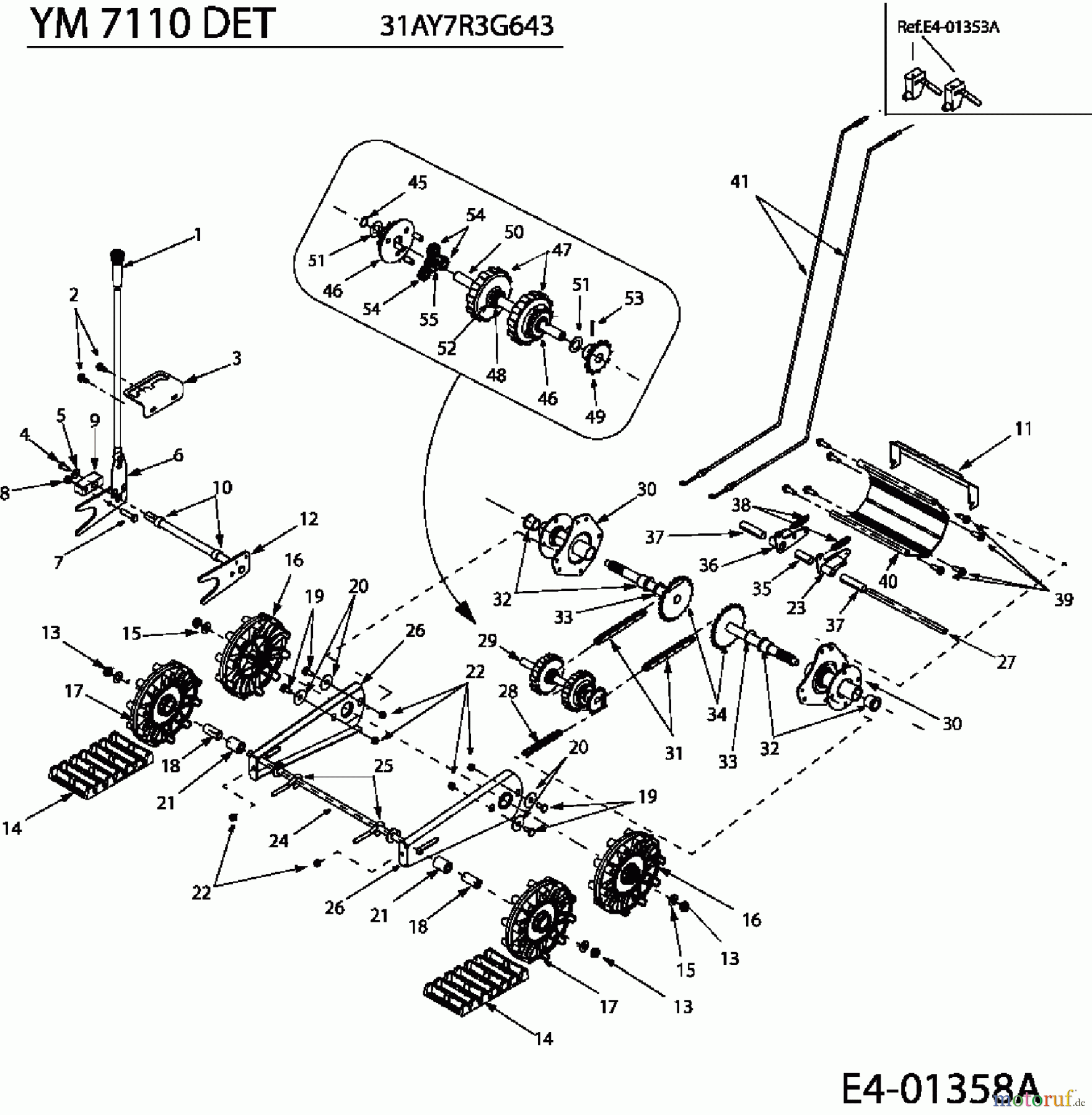  Yard-Man Schneefräsen YM 7110 DET 31AY7R3G643  (2006) Raupenantrieb