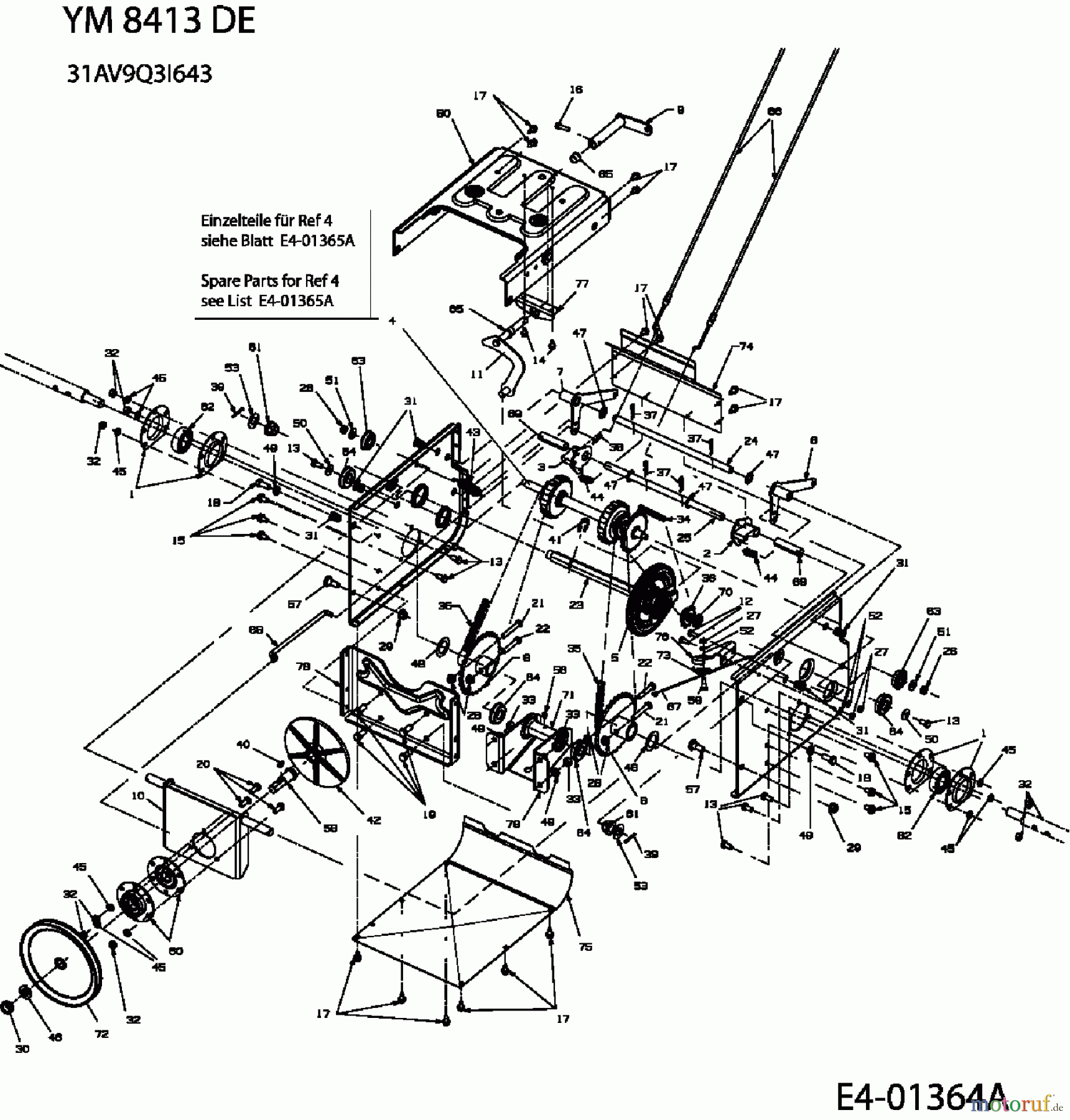 Yard-Man Schneefräsen YM 8413 DE 31AV9Q3I643 (2006) Fahrantrieb