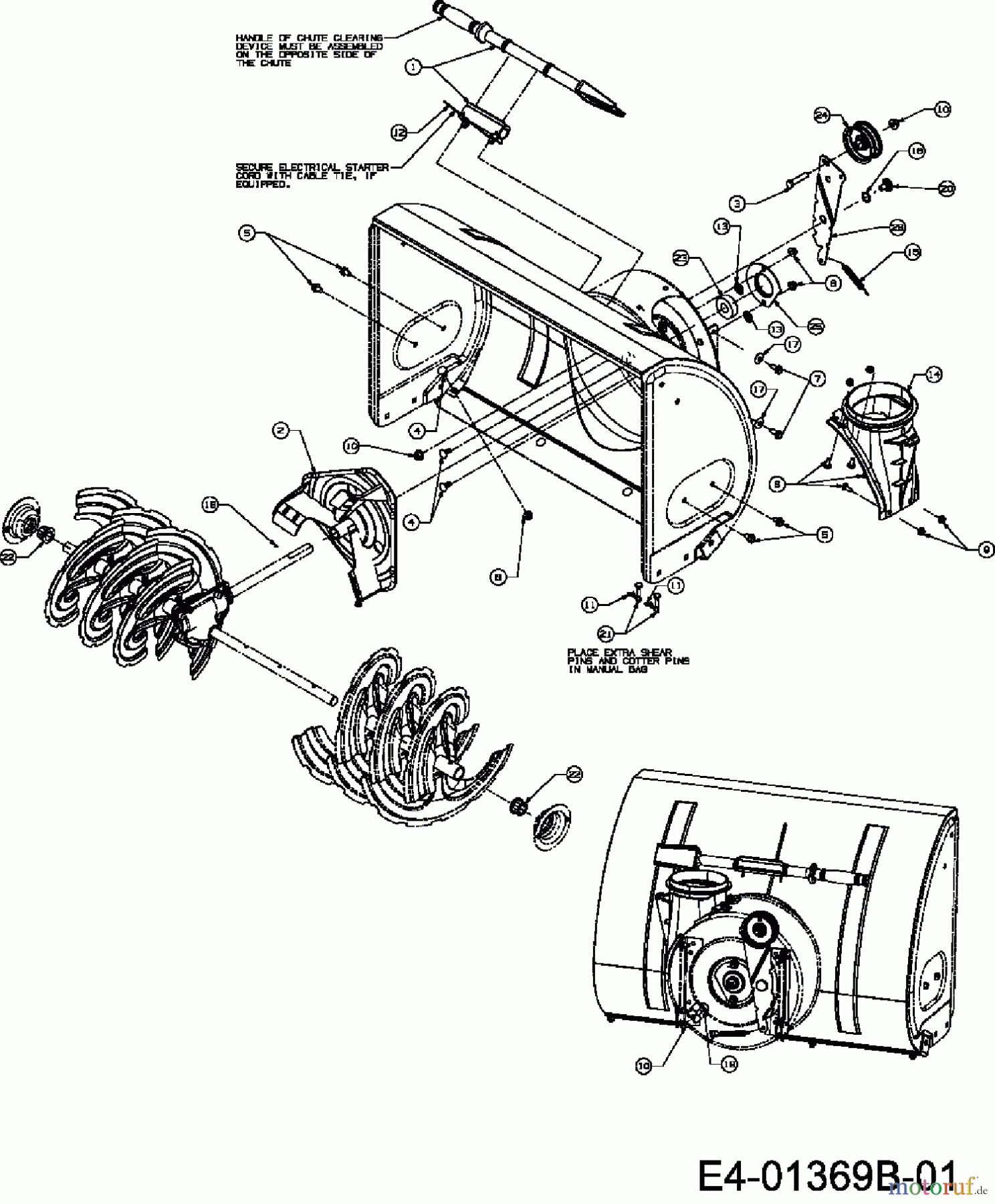 MTD Schneefräsen E 660 G 31AE6LFG700R (2007) Schaufelrad