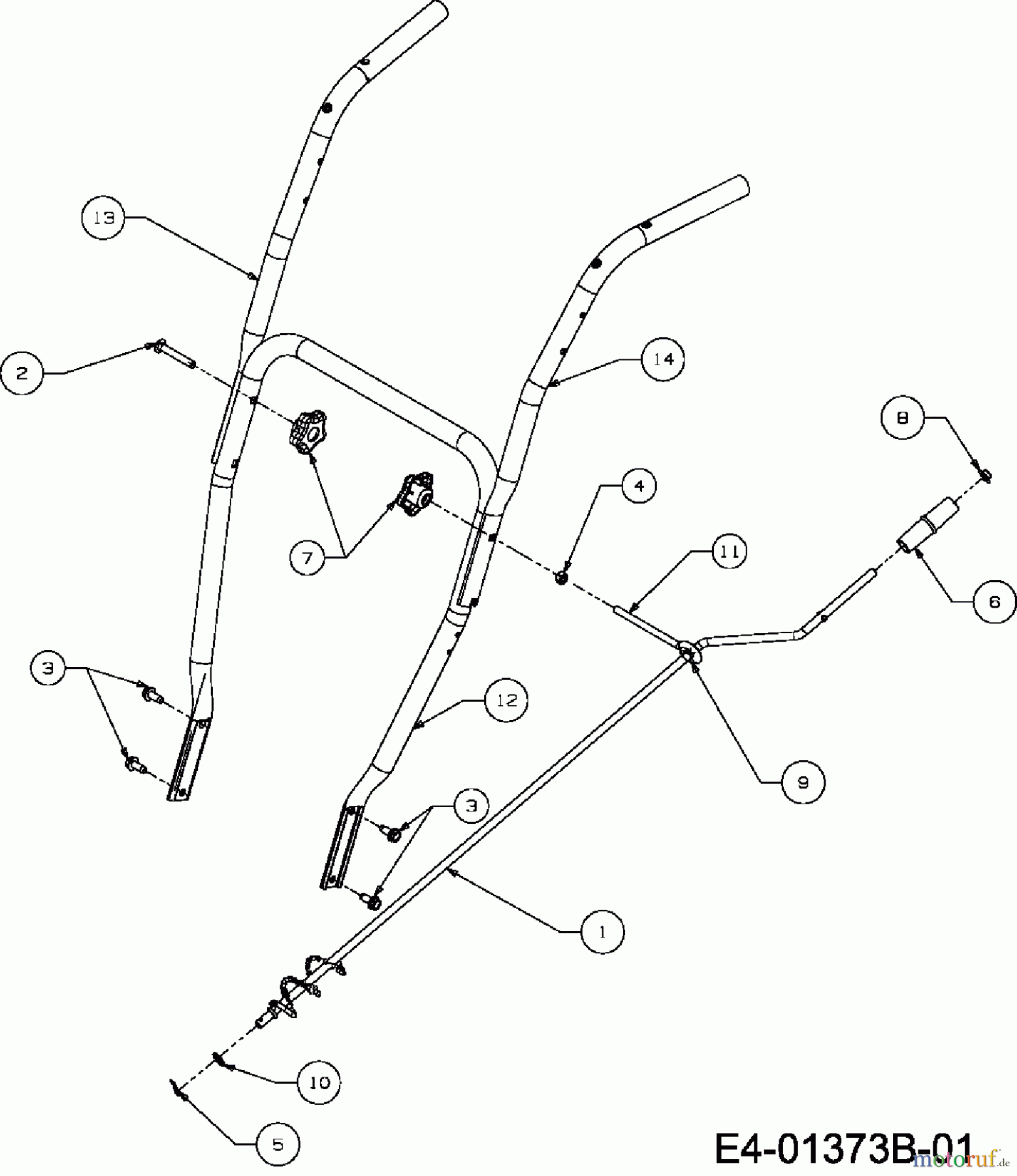 Yard-Man Schneefräsen YM 5655 DE 31AT6TED643 (2007) Holm