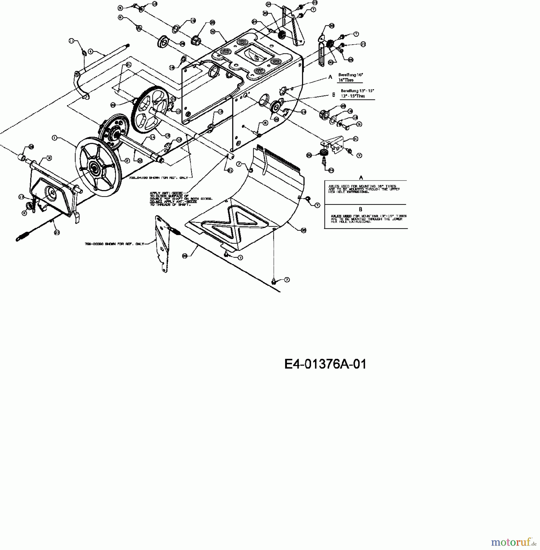 Yard-Man Schneefräsen YM 5655 DE 31AT6TED643 (2007) Fahrantrieb