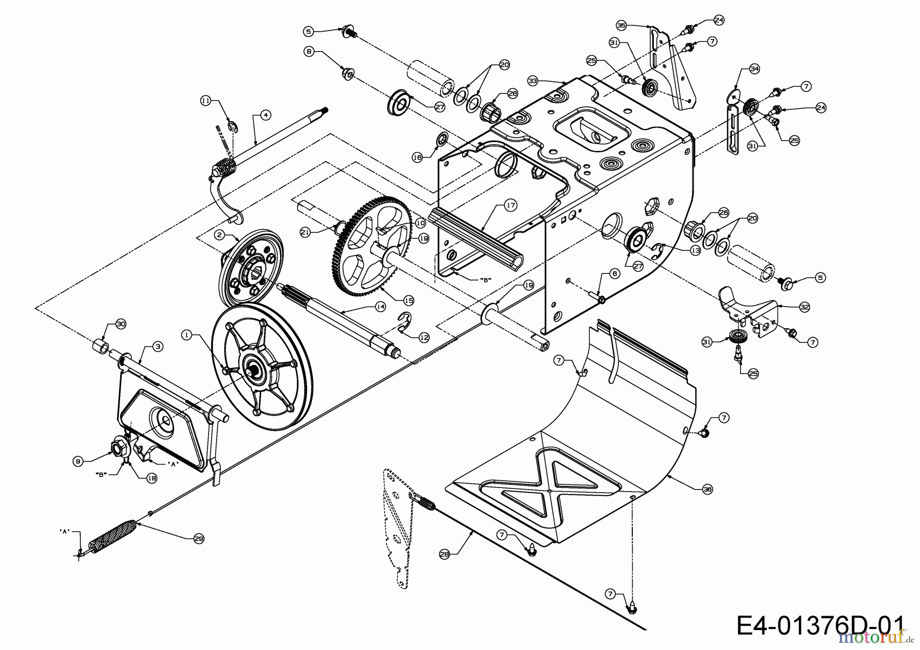 MTD Schneefräsen ME 61 31AW63F2678 (2016) Fahrantrieb