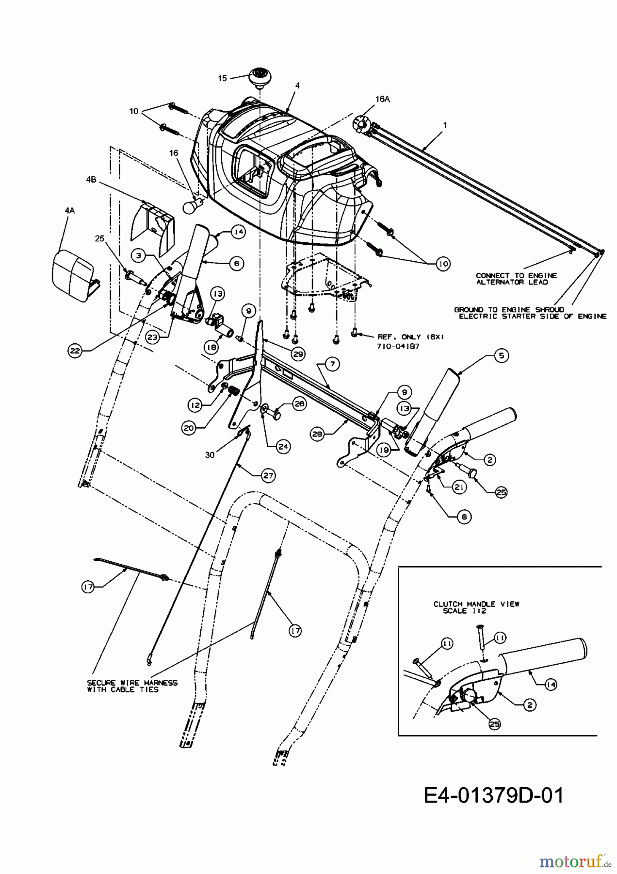 Troy-Bilt Schneefräsen POLAR 8066 31AV6WLN609 (2009) Armaturenbrett