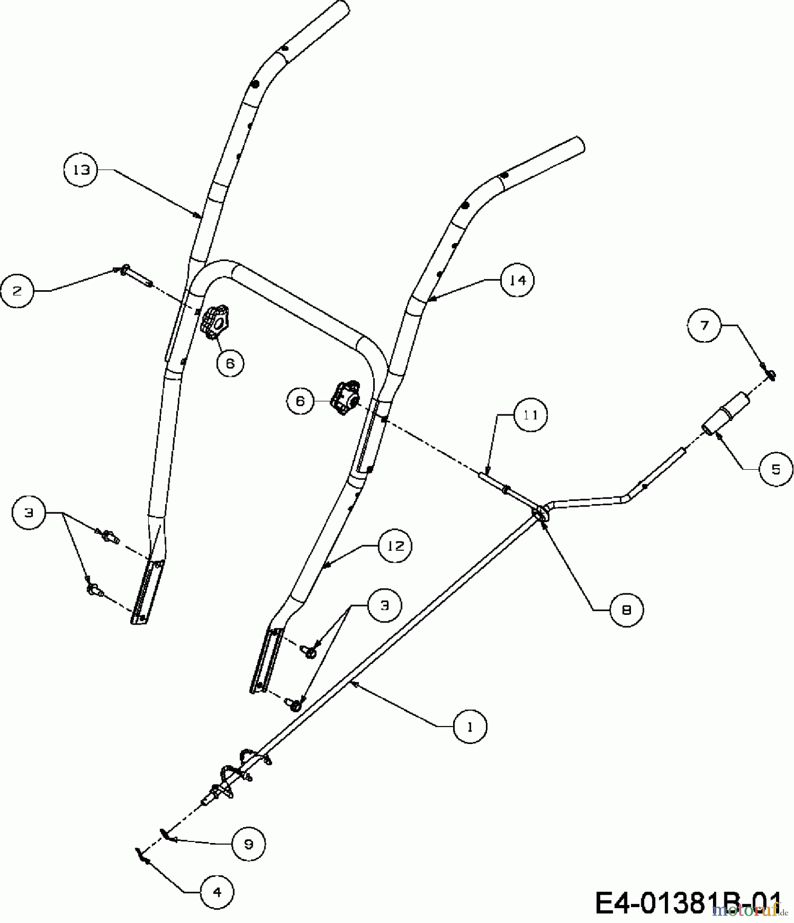 MTD Schneefräsen E 660 G 31AE6LFG700R (2007) Holm