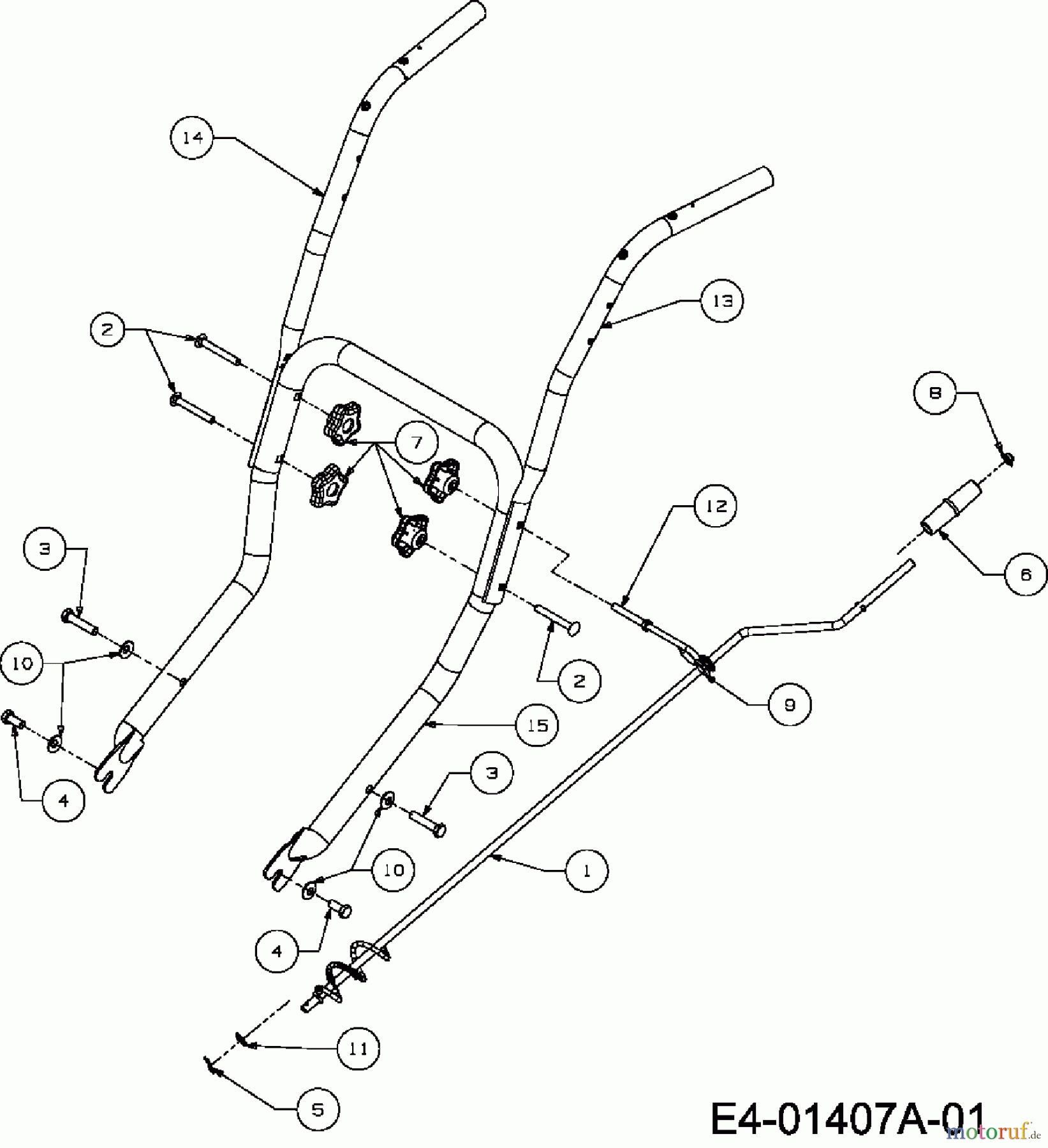Yard-Man Schneefräsen YM 8413 DE 31AY9PKI643 (2007) Holm, Kurbel