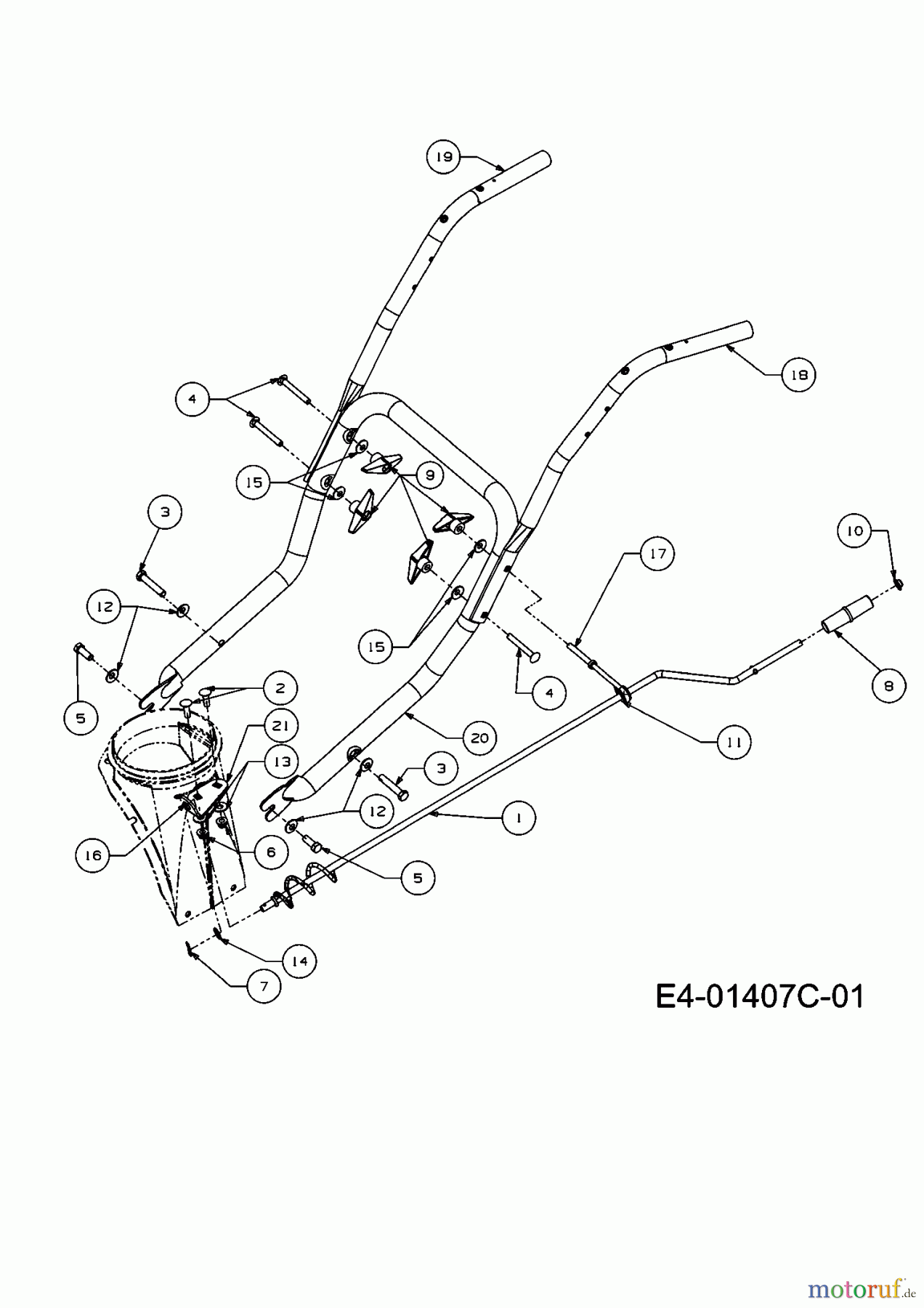  Yard-Man Schneefräsen YM 8413 DE 31AY9PKV643  (2009) Holm, Kurbel