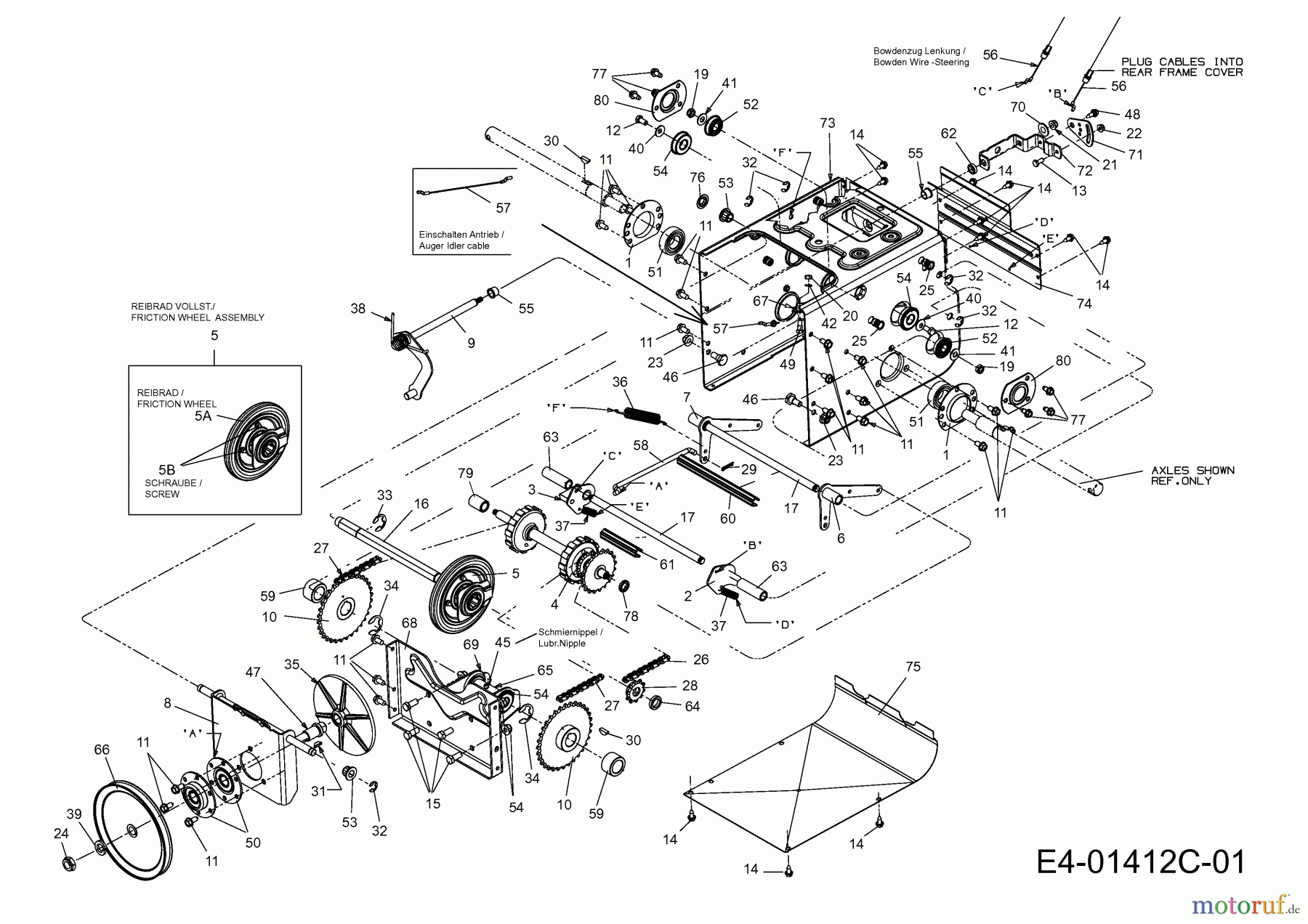 Cub Cadet Schneefräsen 935 SWE 31AY97KV603  (2013) Fahrantrieb
