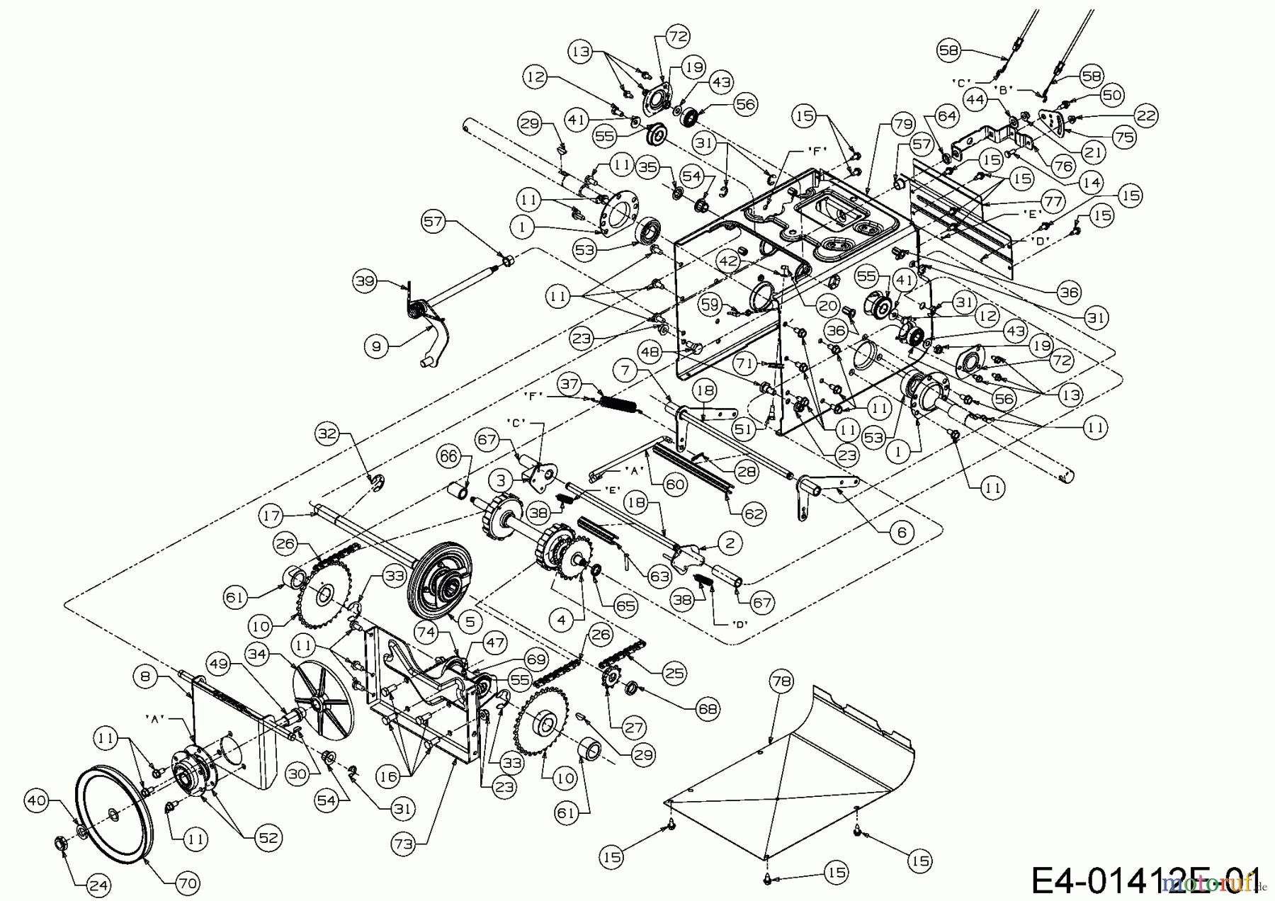  Cub Cadet Schneefräsen 933 SWE 31AY95KV603  (2017) Fahrantrieb