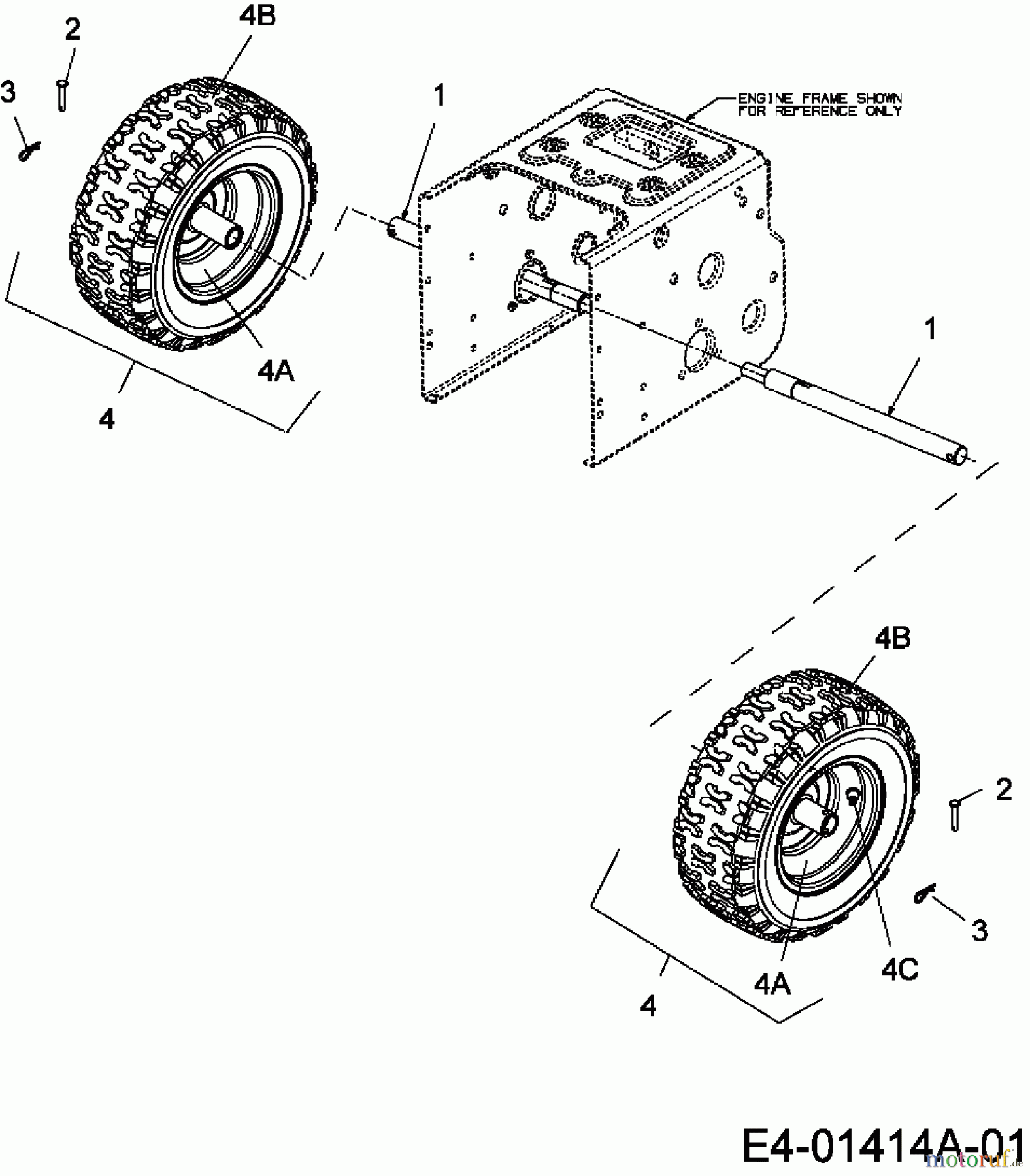 Yard-Man Schneefräsen YM 8413 DE 31AY9PKI643 (2007) Räder