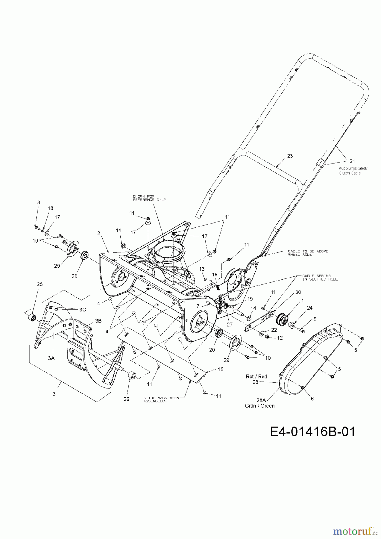 MTD Schneefräsen 140 M 31A-2M0-678  (2008) Fräsgehäuse