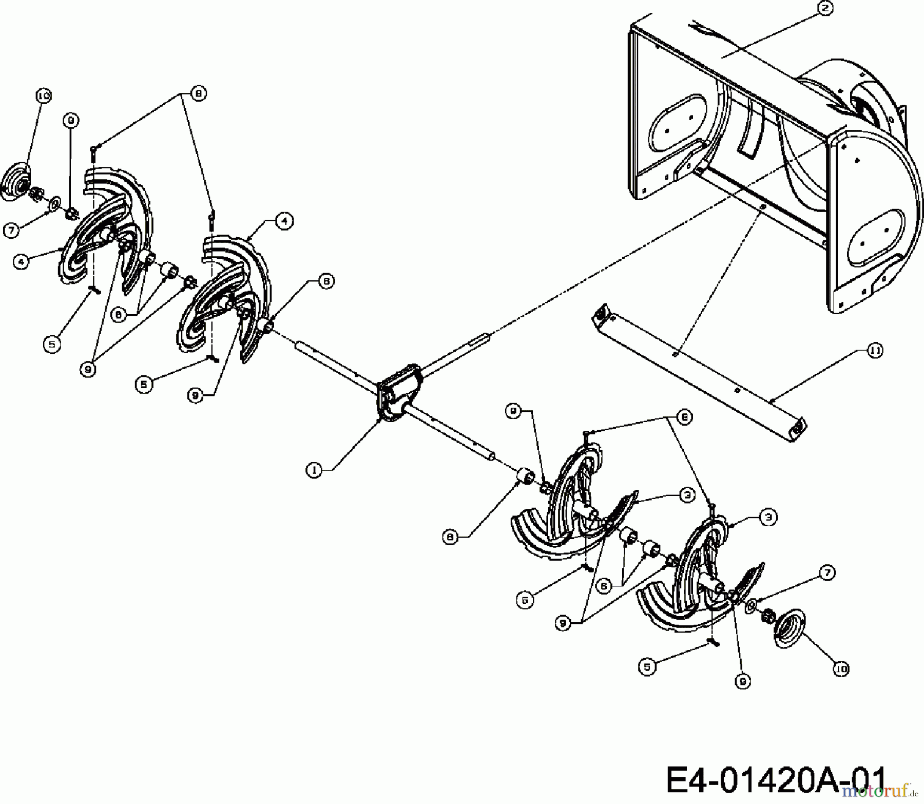 MTD Schneefräsen E 640 F 31AE6FFF752R (2007) Fräsgehäuse