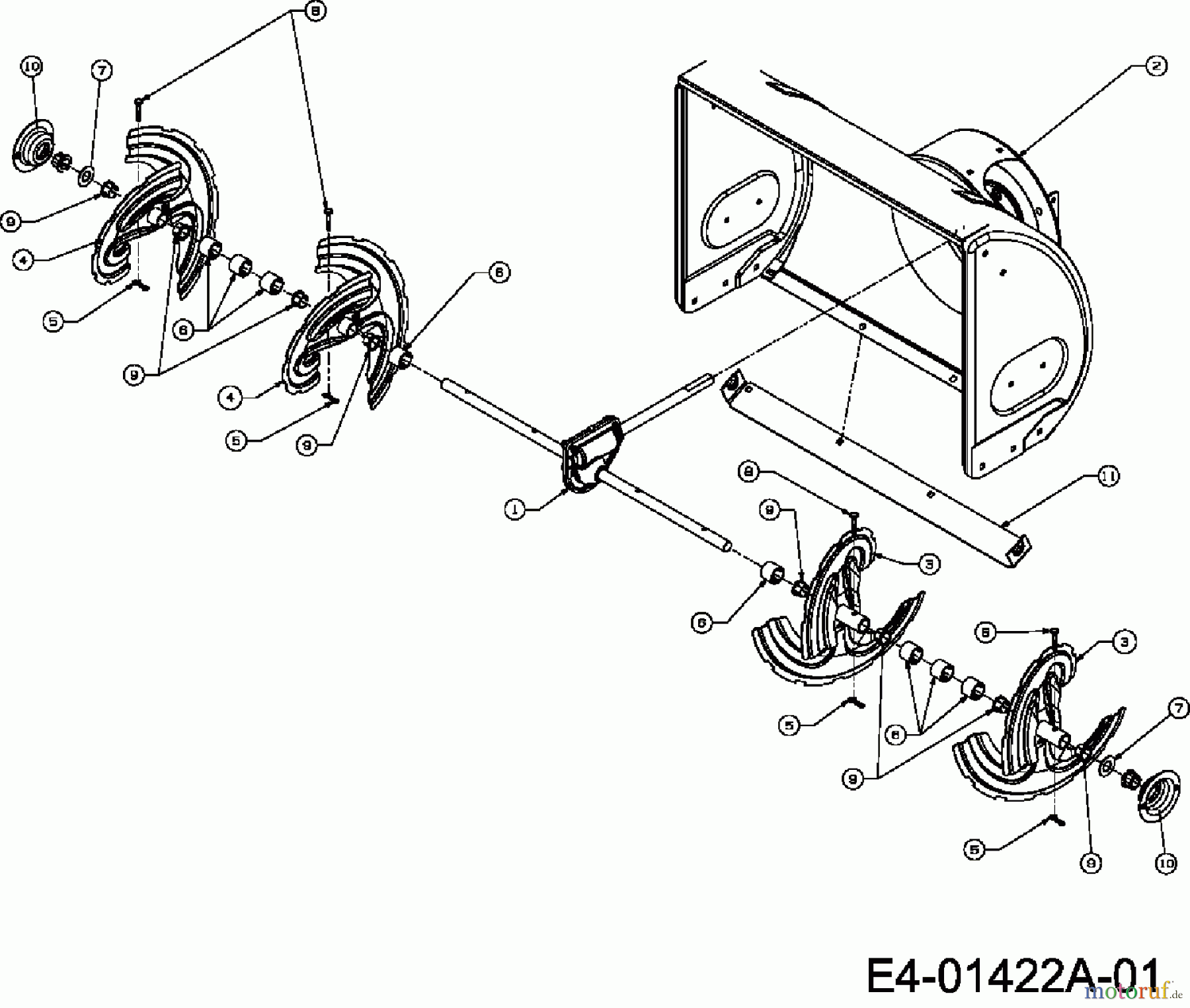 MTD Schneefräsen E 660 G 31AE6LFG700R (2007) Fräsgehäuse