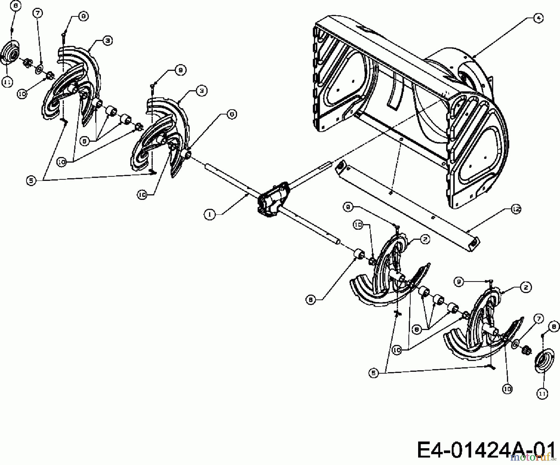  Cub Cadet Schneefräsen 528 SWE 31AV5WTT603  (2009) Fräsgehäuse