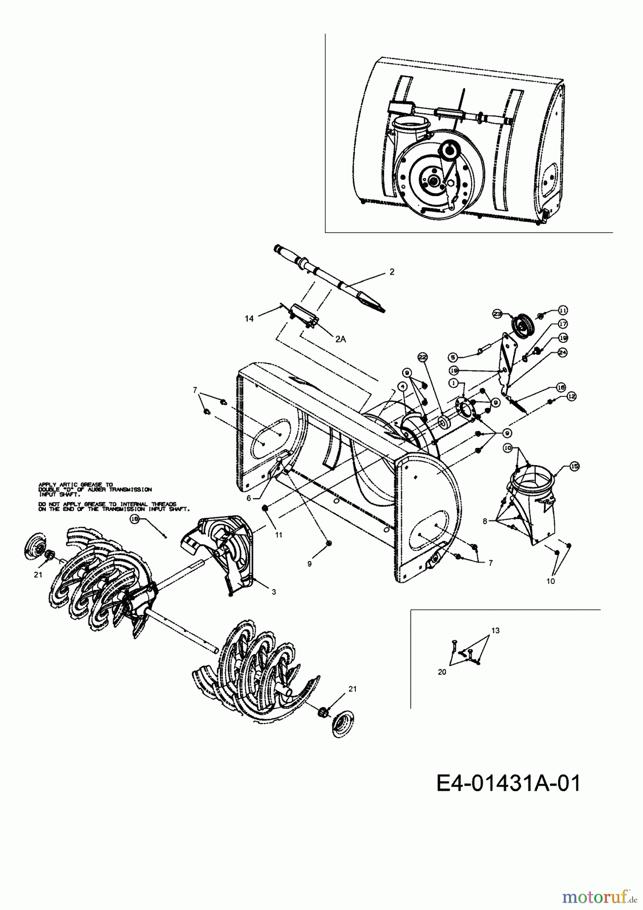  Yard-Man Schneefräsen YM 7110 DET 31AY7R3T643  (2009) Schaufelrad