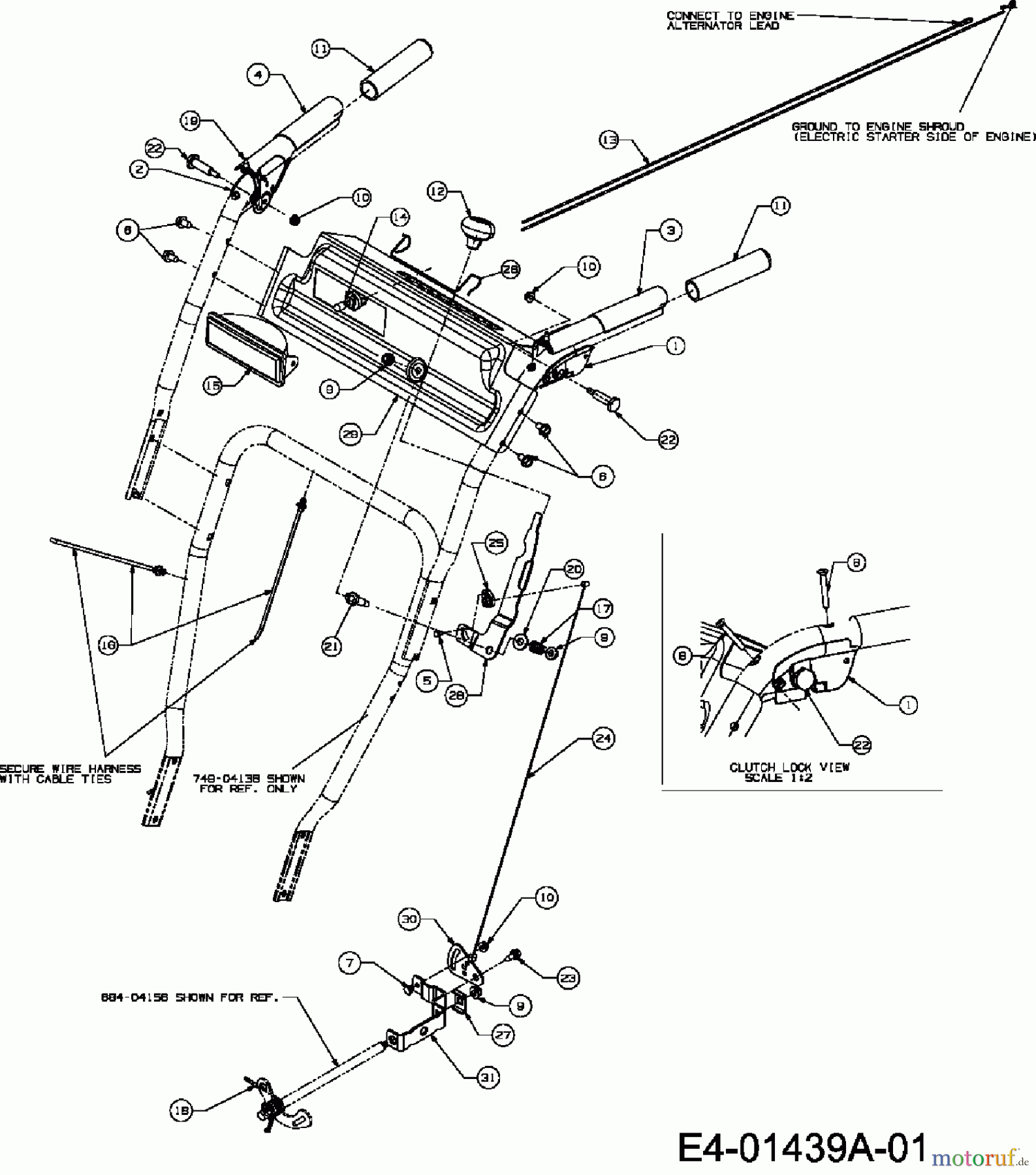  Yard-Man Schneefräsen YM 5655 DE 31AV6TFD643  (2007) Armaturenbrett