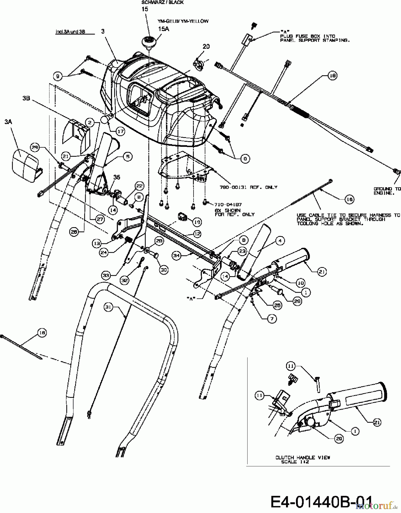 Yard-Man Schneefräsen YM 6680 DE 31AY56LS643  (2008) Armaturenbrett