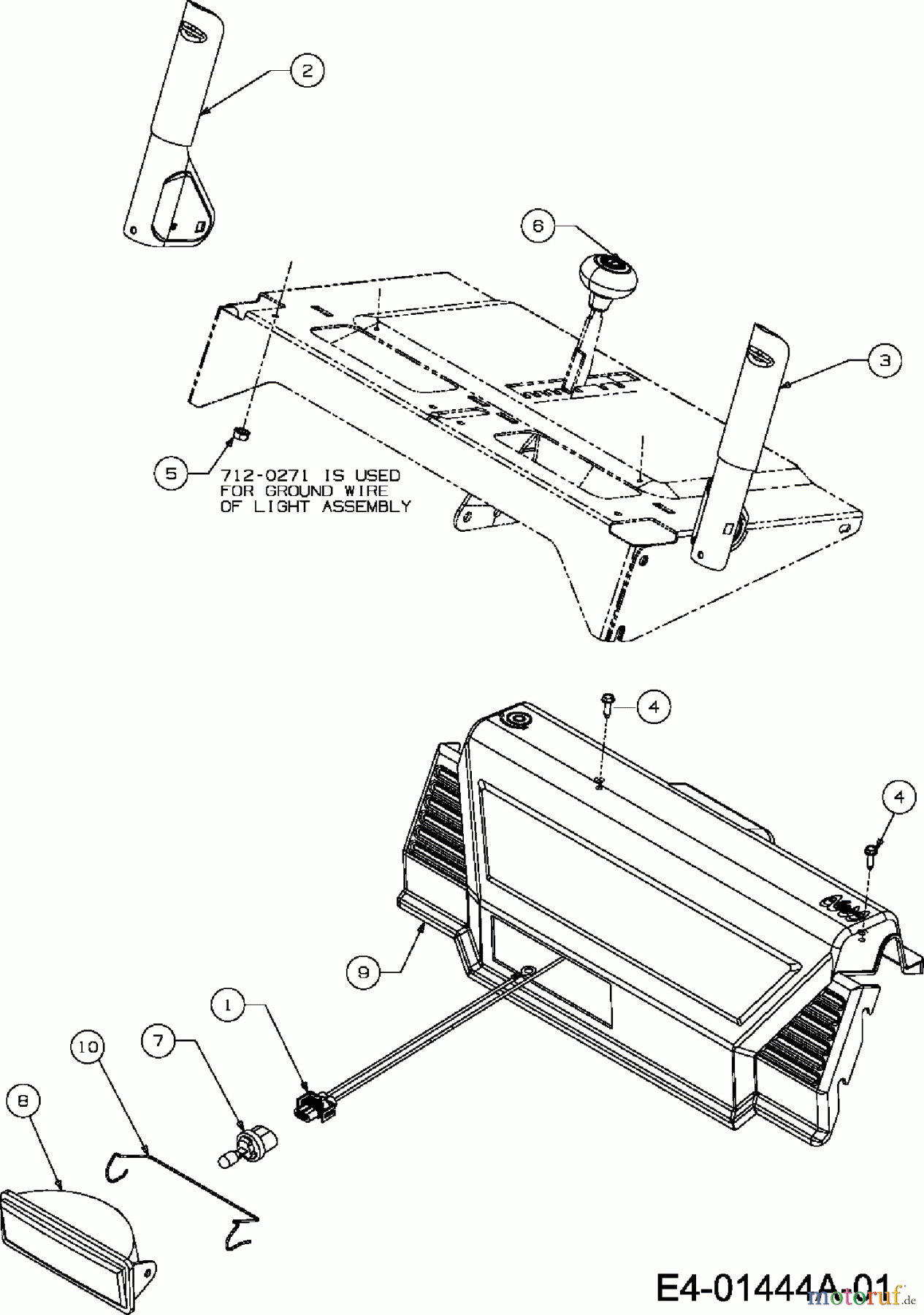  MTD Schneefräsen E 740 F 31BV7F0F678  (2007) Hebel, Scheinwerfergehäuse
